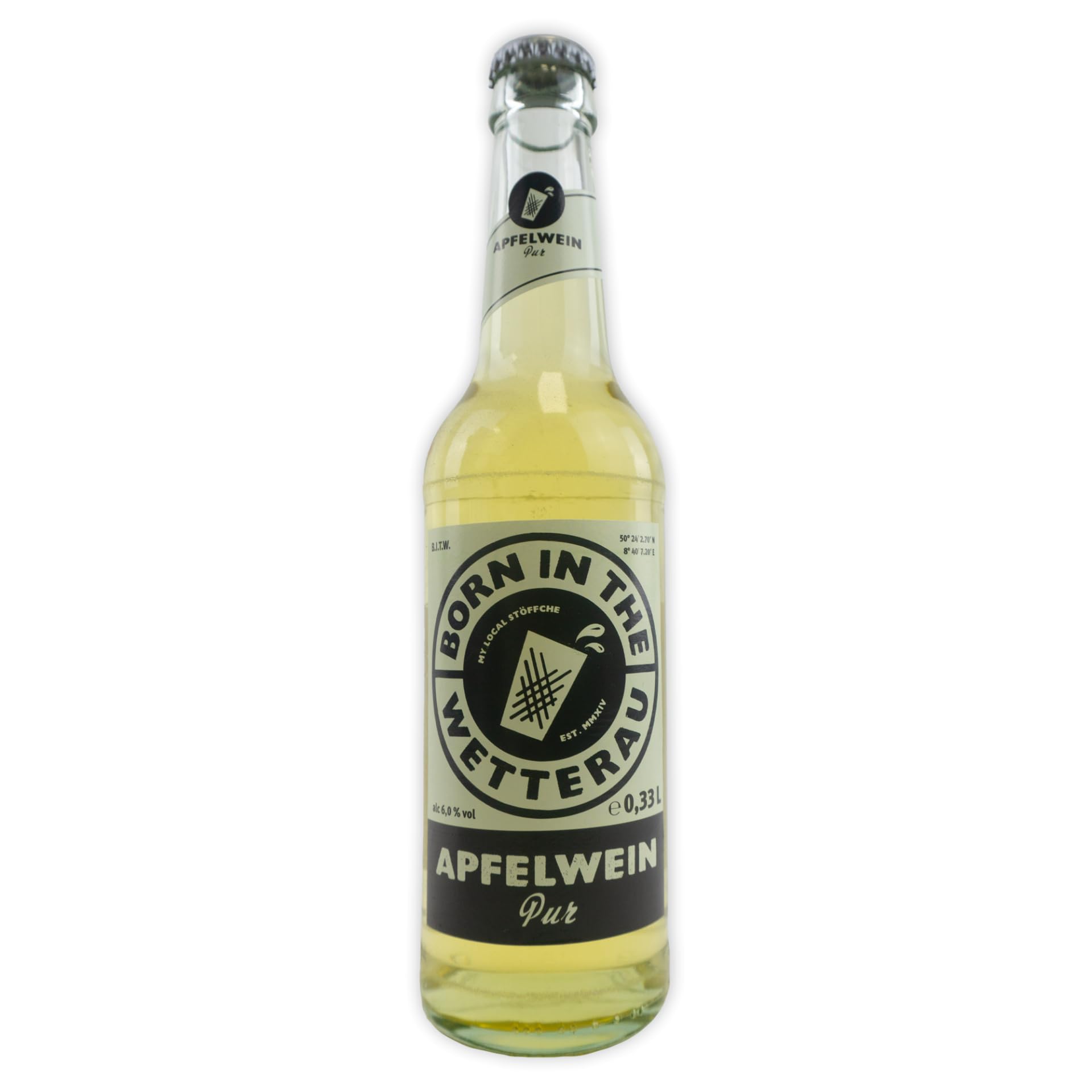 BitW Hessen Caipi To Go | Apfelwein | Apfelschnaps 30%-Vol | Becher | inkl. Pfand | Born in the Wetterau