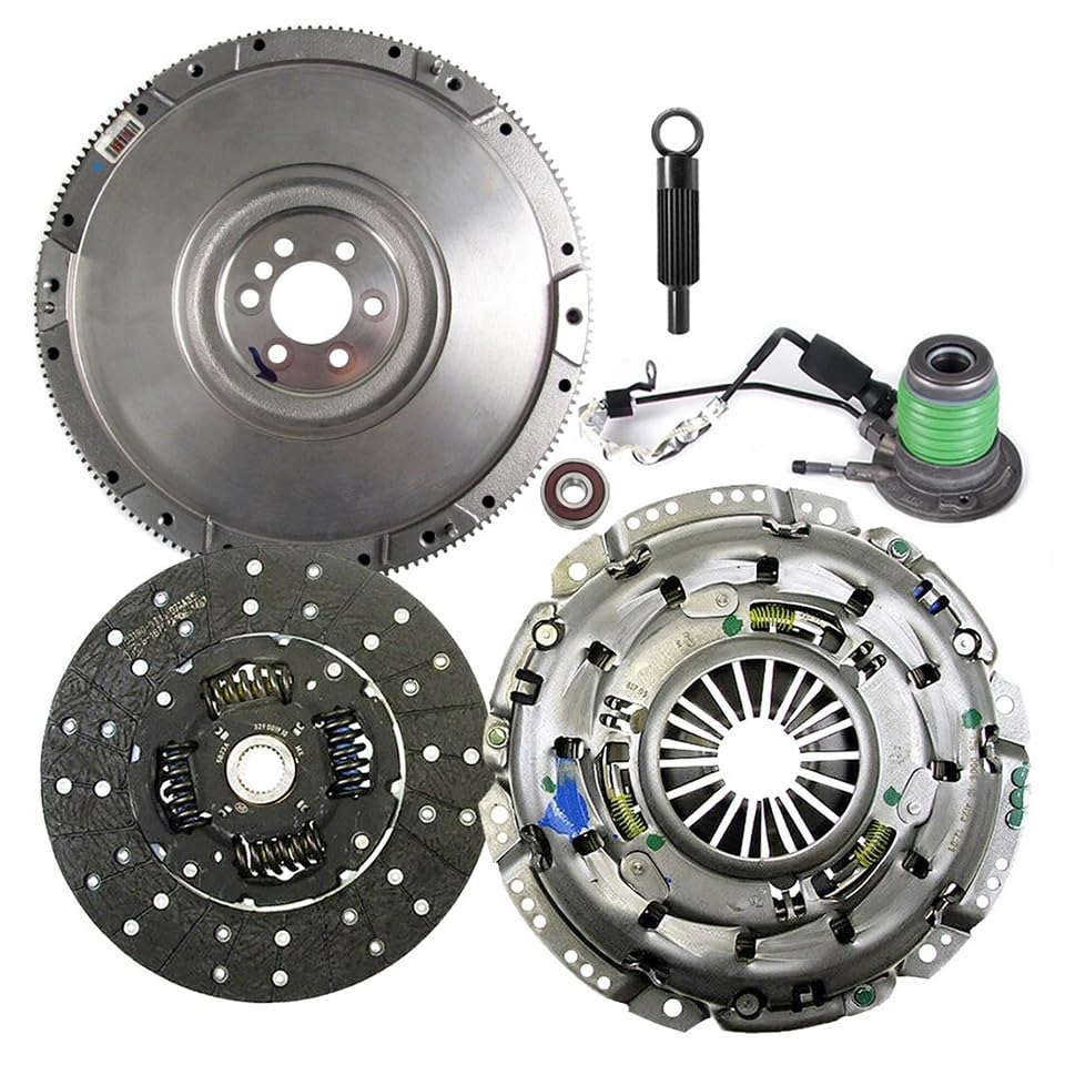Rattle Noise Heard from Front of Vehicle When Engine is Running at Slower Speeds - 2014-2019 Chevrolet Corvette 2 GM OEM Clutch Kit 04216 with Flywheel with Slave Cylinder Replacement for Chevy 2005-2013 Corvette Grand Sport Z06 427 convertible 6.0L 6.2L 7.0L OHV 8cyl LS2 LS3 LS7 (GM04216+FW167191-CK)