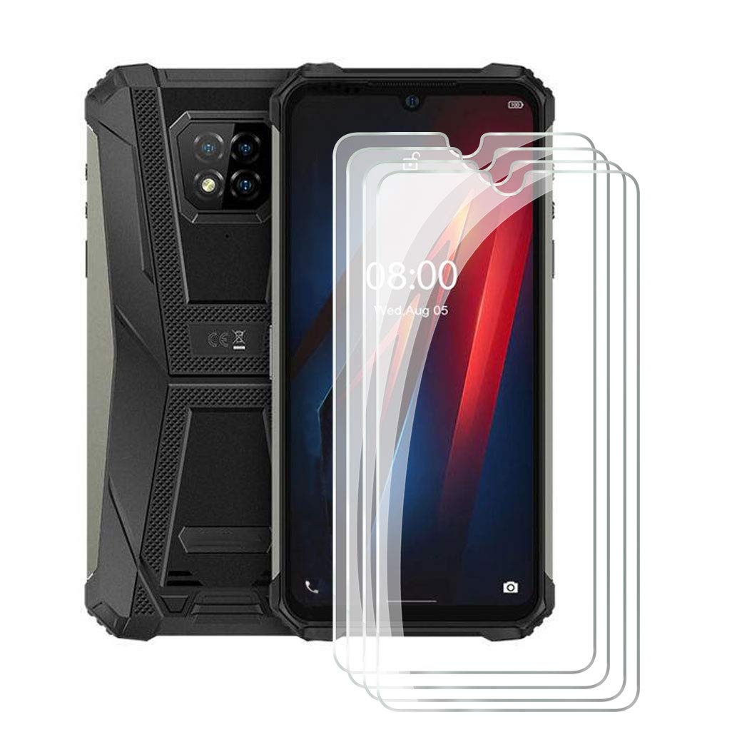 KJYF Tempered Glass for Ulefone Armor 8 (6.10"), 4 x Pack Screen Protector Tempered Glass Protective Film Protection Reinforced Screen Guard for Ulefone Armor 8