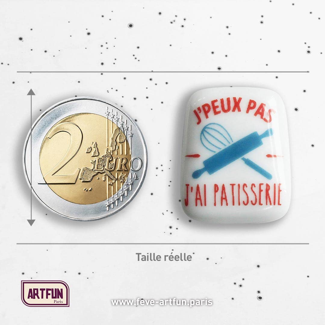 ArtFun 40 FEVES J'PEUX PAS - Lot de fèves en porcelaine alimentaire pour les rois