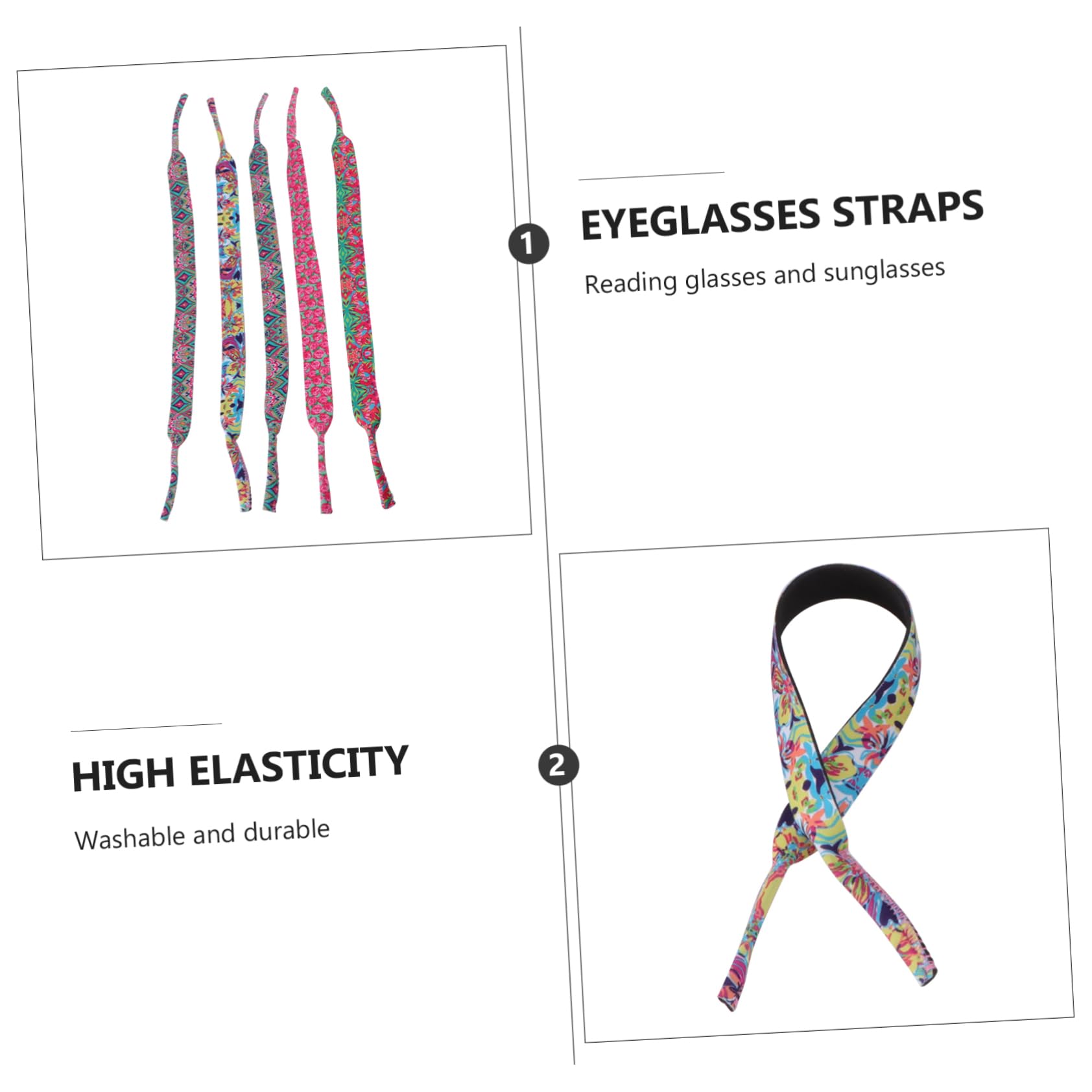 Homoyoyo Brillenbänder Neopren Atmungsaktive Bequeme Eyeglasses Straps Für Sport Freizeit Für Radfahren Angeln Laufen Wassersport
