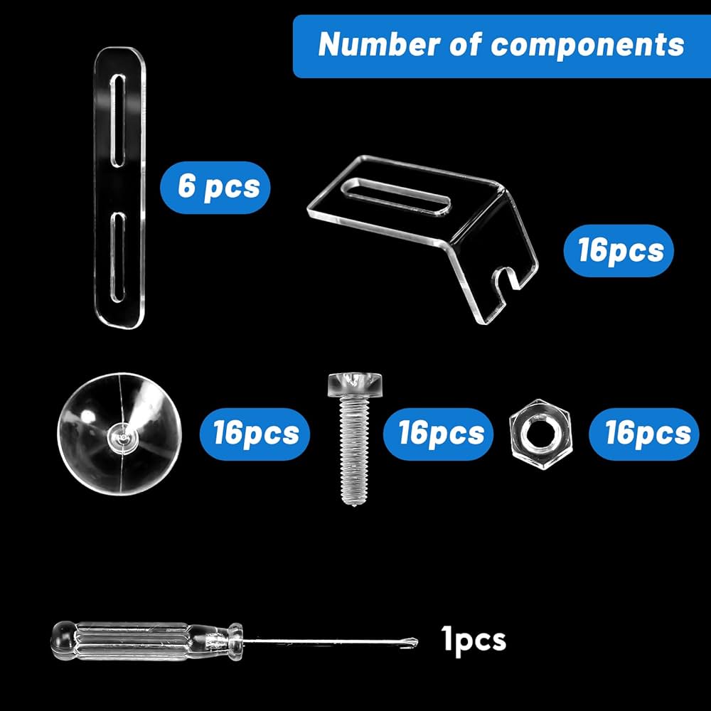 Lifewithpets 10 Gallon Aquarium Tank Divider. Perfect For Betta Fish Tanks. ONLY Compatible With USA Tank Sizes Listed Below. NO Suction Cups Required