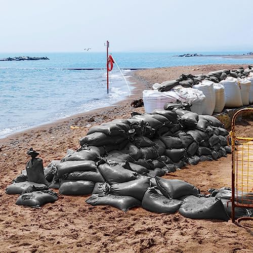 Nuenen 200 Pcs Empty Sandbags Heavy Duty Sand Bags With Ties Woven Polypropylene Sand Bags Bulk Sand Bag For Flooding 16 X 26 Inches Sandbag Flood Protection For Emergency Hurricane Season Supplies  thumb #3