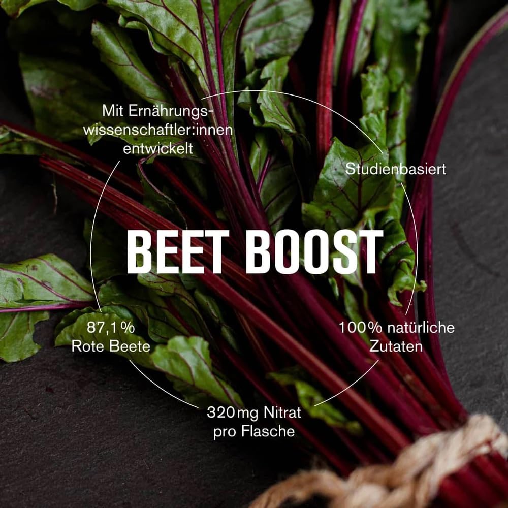 Kale&Me Beet Boost 12er Bundle – 12 Flaschen mit je 320 ml – kaltgepresster Rote Beete Saft mit Zitrone & Acerola – reich an natürlichem Nitrat – vegan, ohne Zusatz- & Konservierungsstoffe