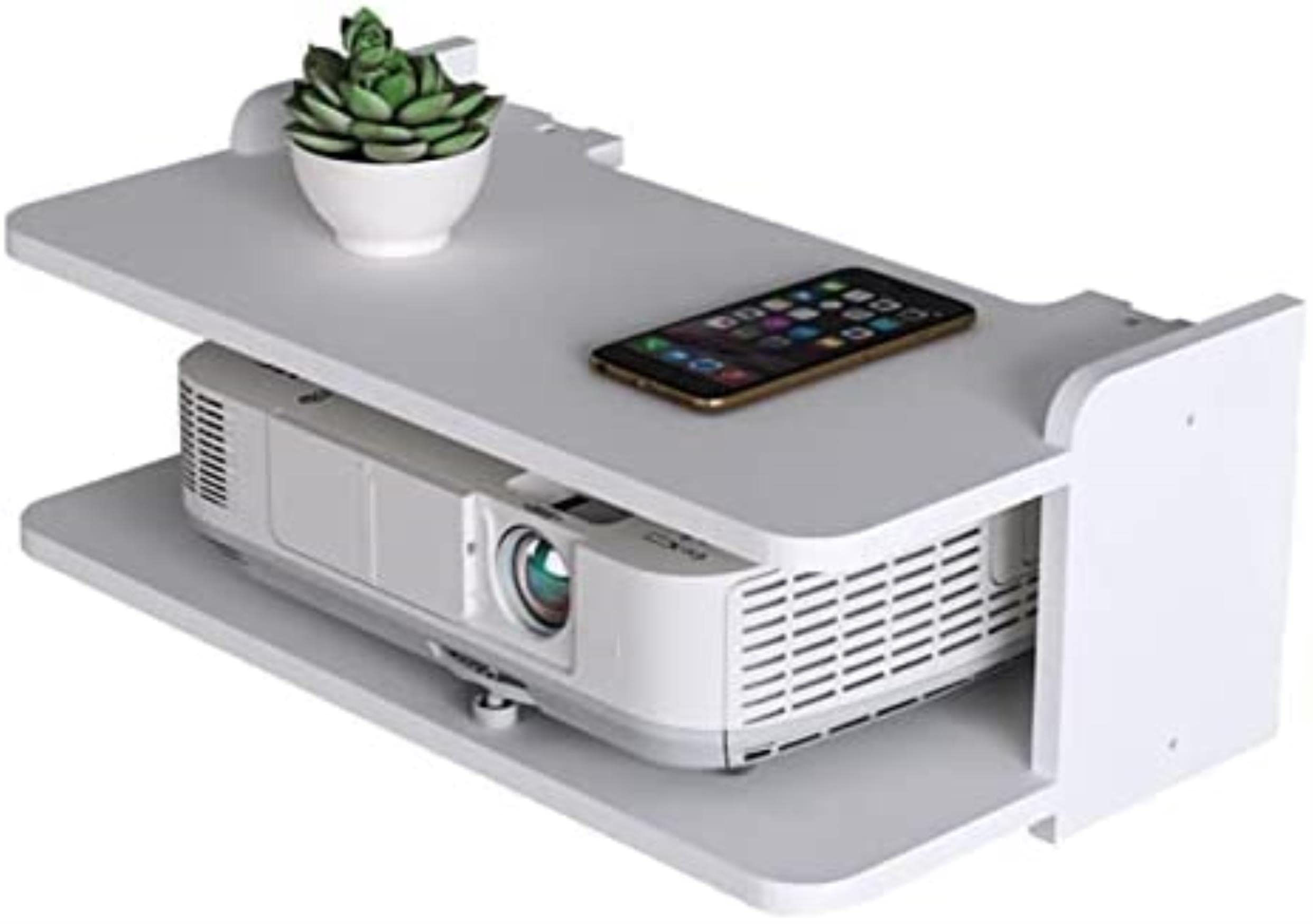 Étagère flottante pour routeur WiFi et décodeur TV pour un salon épuré