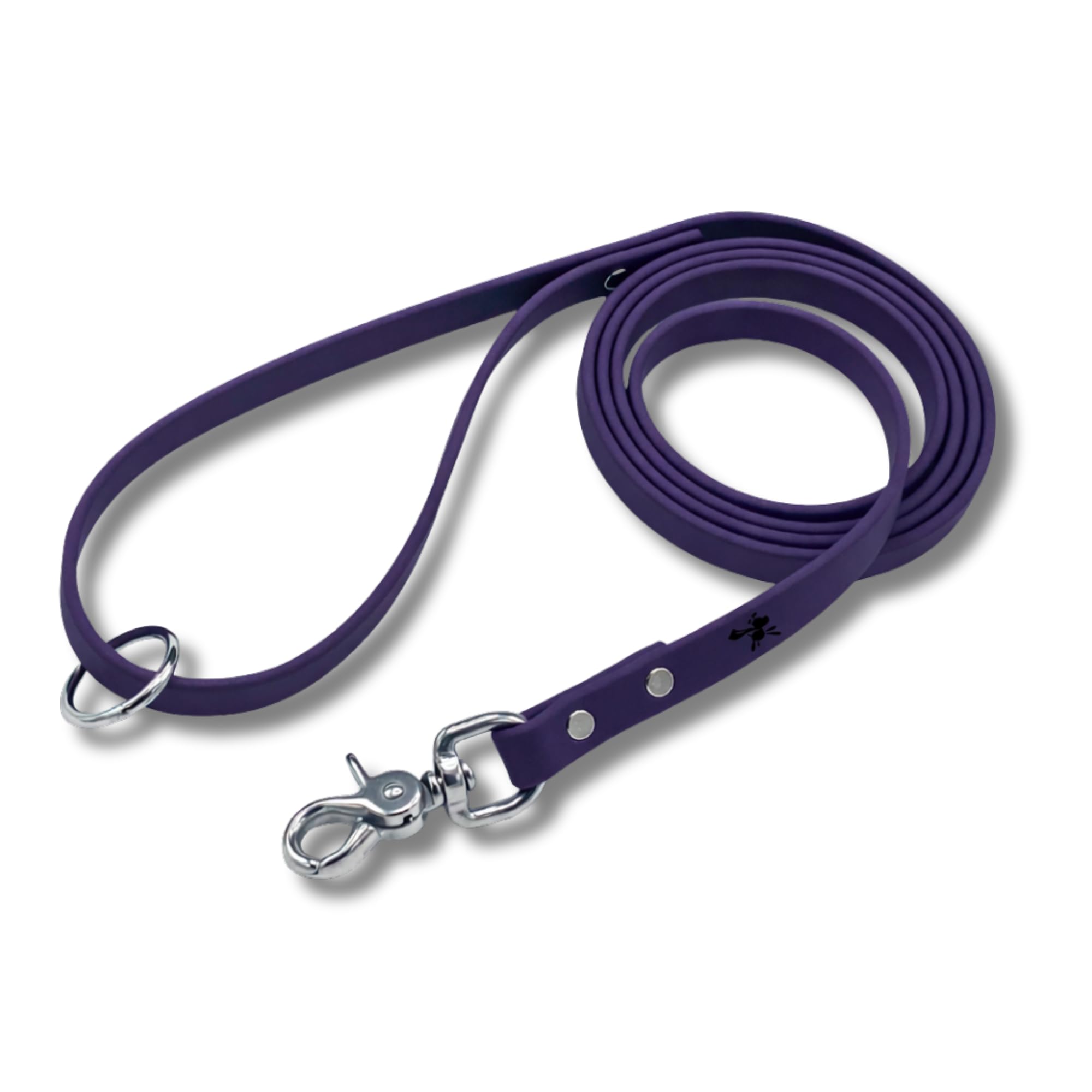 Gummy K9 Biothane Dog Leash, Professional Training Lead, Stainless Steel, New Advanced Safety Clasp, Weatherproof, Waterproof, Long Lasting, 6 Ft (1/2 Purple), Small, Medium, Large Dogs, Made in USA โ image 1