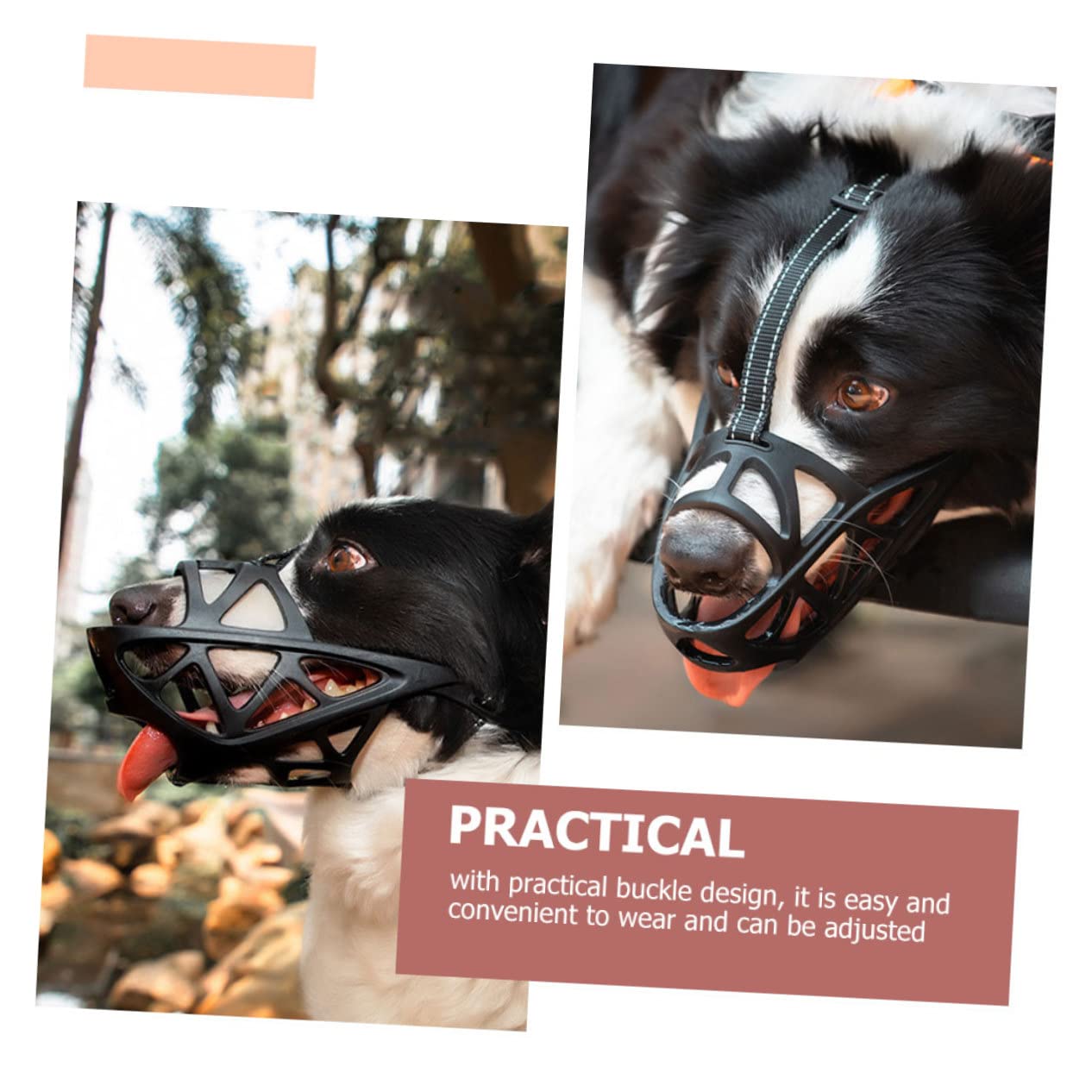 ABOOFAN 3pièces Muselière Ajustable pour Chien Bouche Anti-aboiements Et Morsures Confortable Et Respirante pour Petits Et Moyens Chiens
