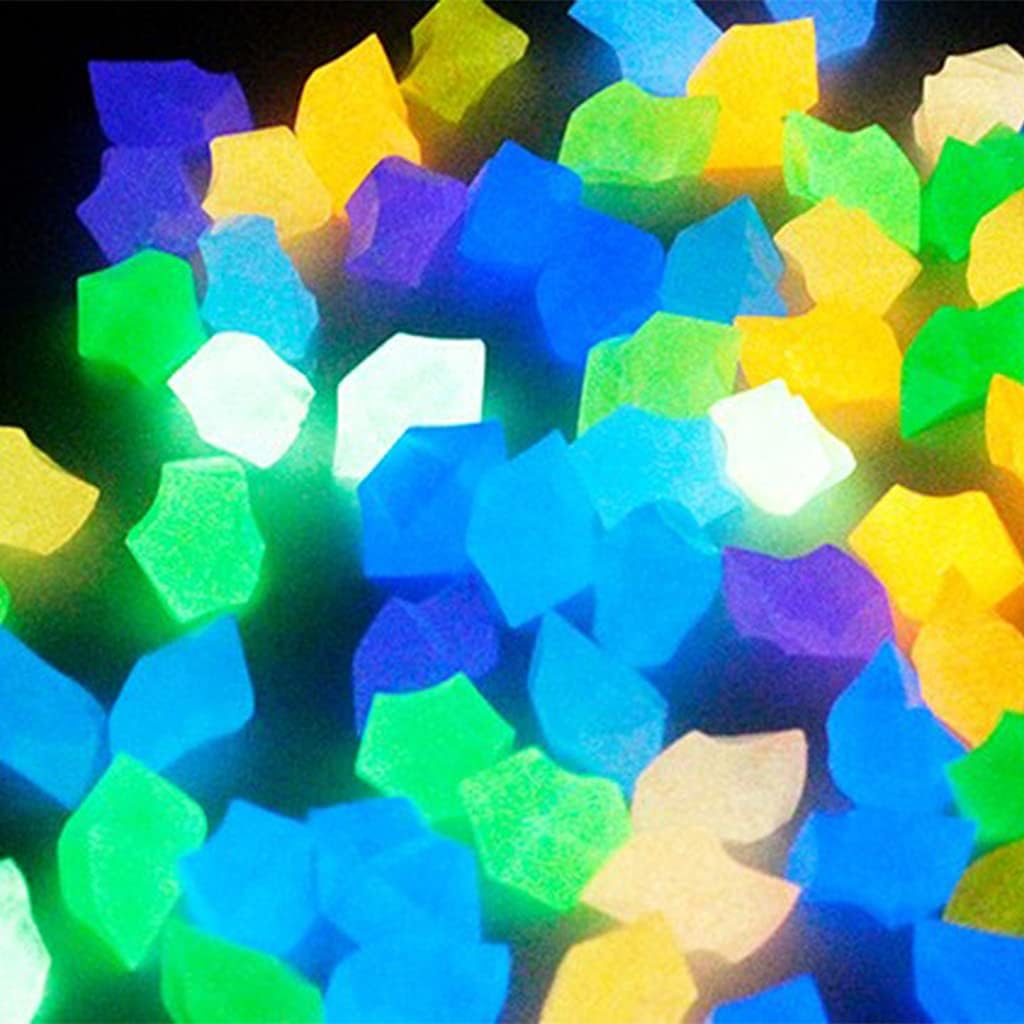300x Glow in the Dark Stone Luminous Rock Garden Pebbles Indoor Outdoor Decor