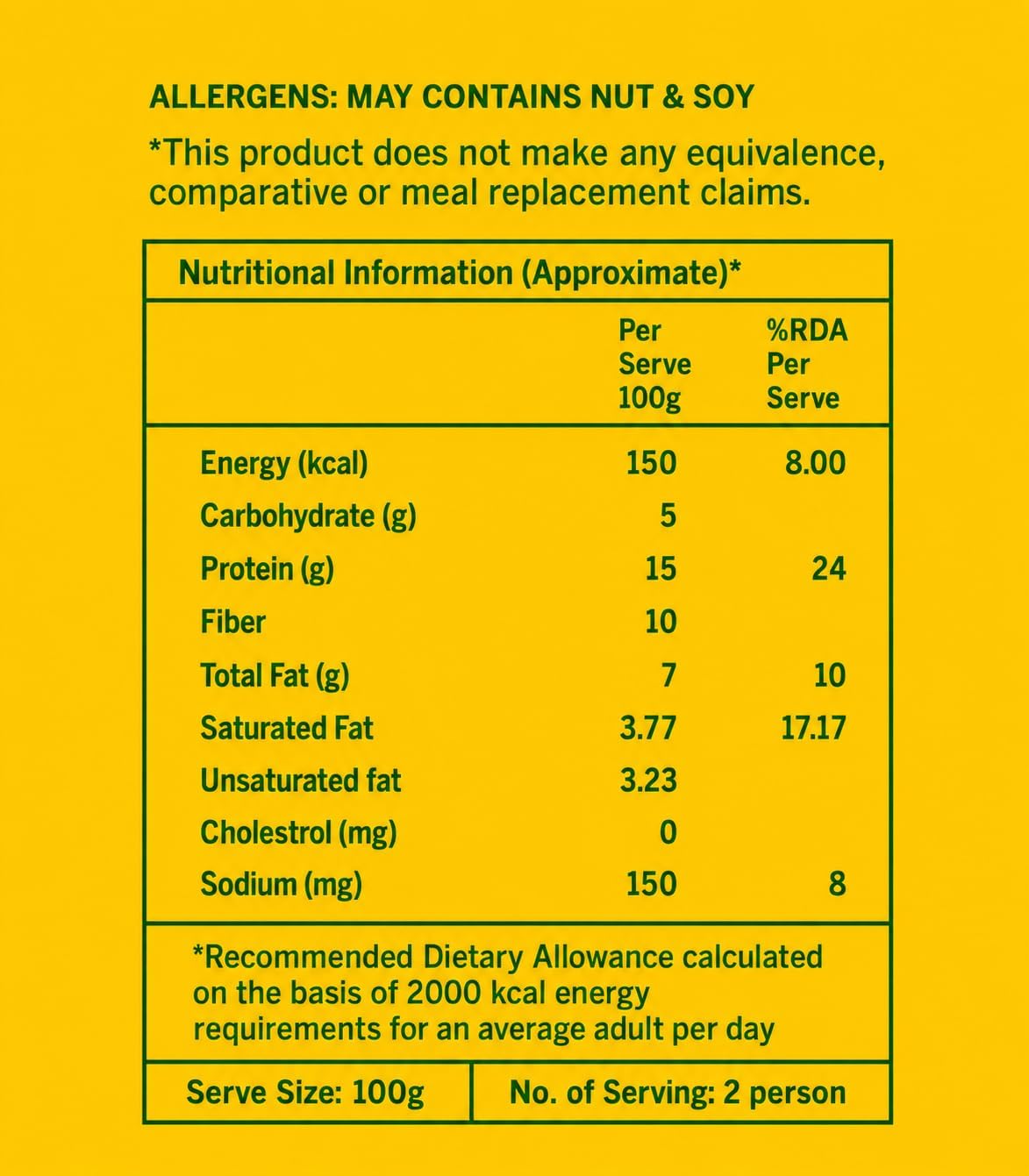 PROT 100% Unflavoured Plant Protein Block | 30g Protein & 20g Fiber | Pea Protein | Dairy-Free, Soy-Free, No Cholesterol | No Added Sugar | High Vegan Food | Easy to Cook | 600g (Pack of 1) — Amazon image 2