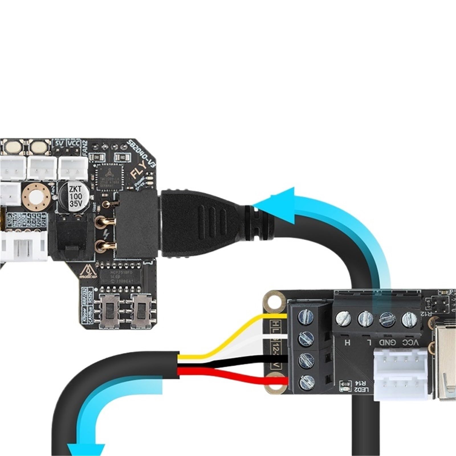 CAN-Kabel for S-B2040 oder for S-ht 36 V2 3D-Drucker-Werkzeugplatine