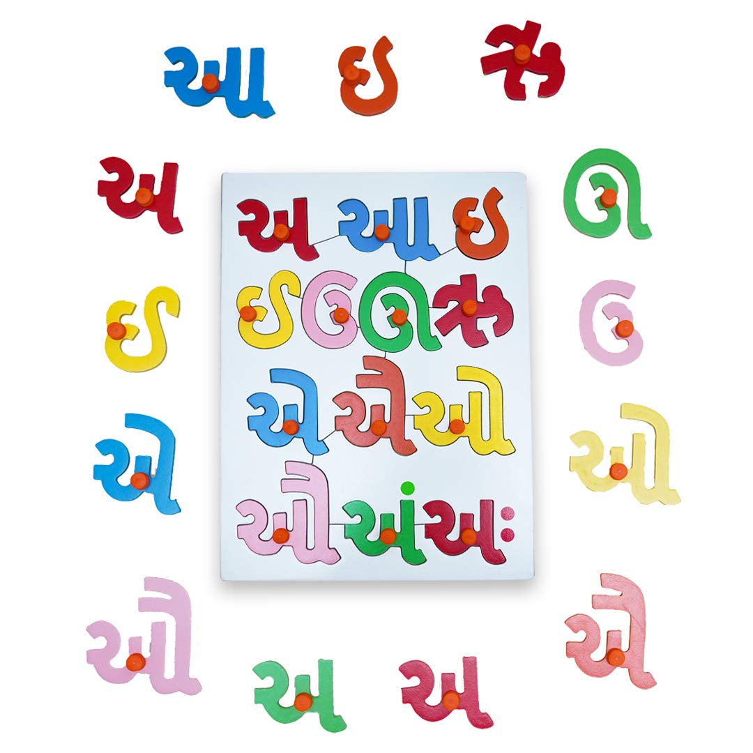 Baybee Wooden Alphabets and Color Learning Educational Board for Kids Alphabets Puzzle with Knob, Educational Learning Wooden Puzzle Board for Kids, Children Boys & Girls (Gujarati Alphabets) (B08JSNJ97F) Amazon Price History, Amazon Price Tracker