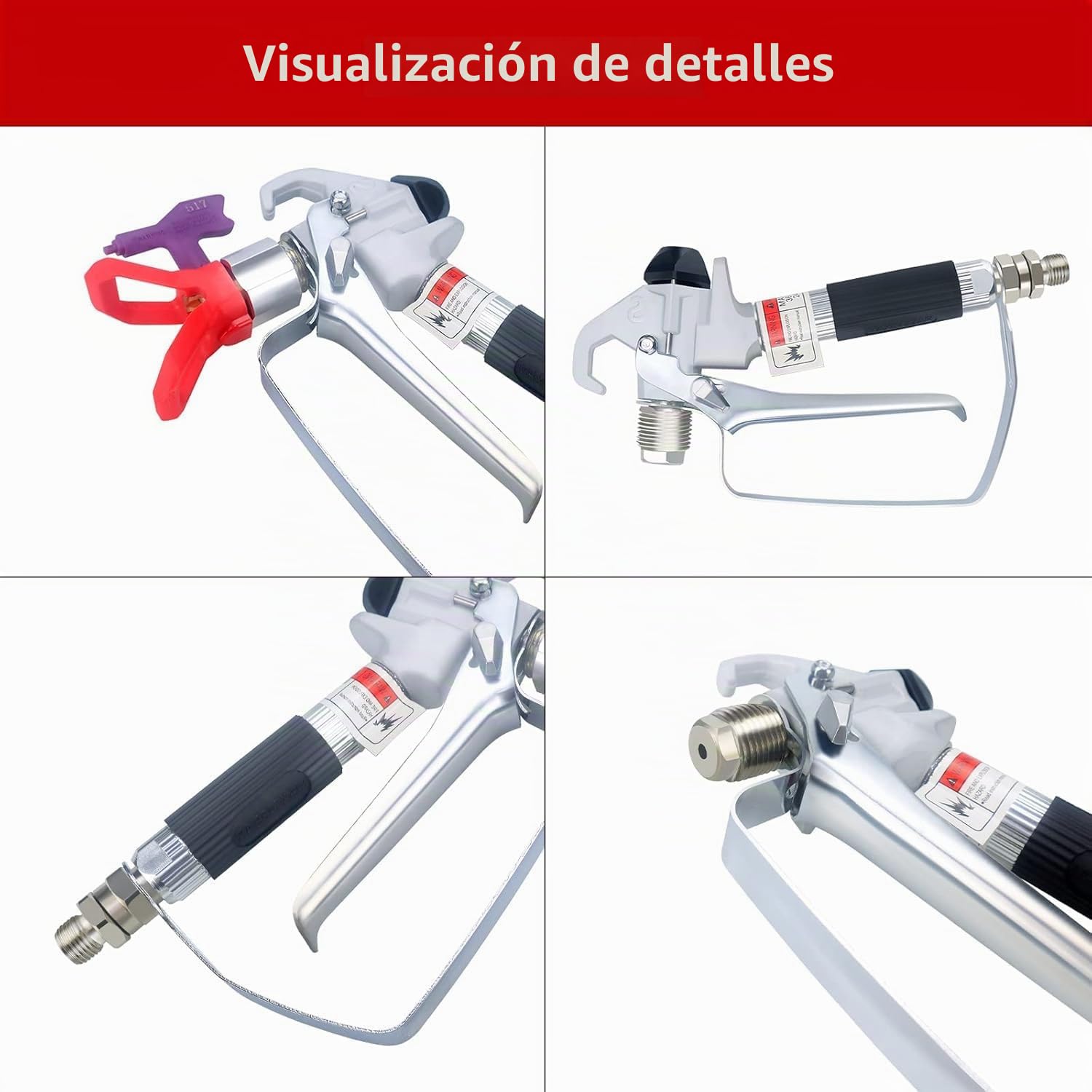 Pistola de Pintura Airless,211,313,415,517,623 Puntas de Pulverización,Piezas de la Máquina de Pulverización para Casas, Edificios, Cubiertas de Jardín