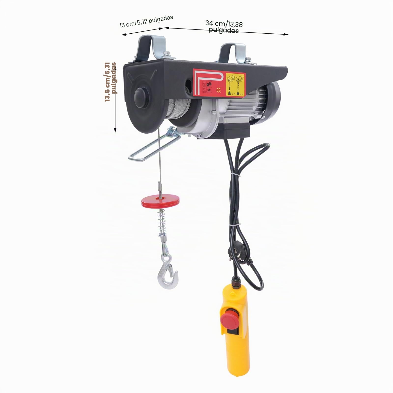 Polipasto eléctrico 550W, andamio de cabrestante aéreo, Grúa e-Hoist 220V, con Controlador Remoto inalámbrico, protección Grado IP40, para Garaje almacén Planta de elevación Planta agrícola