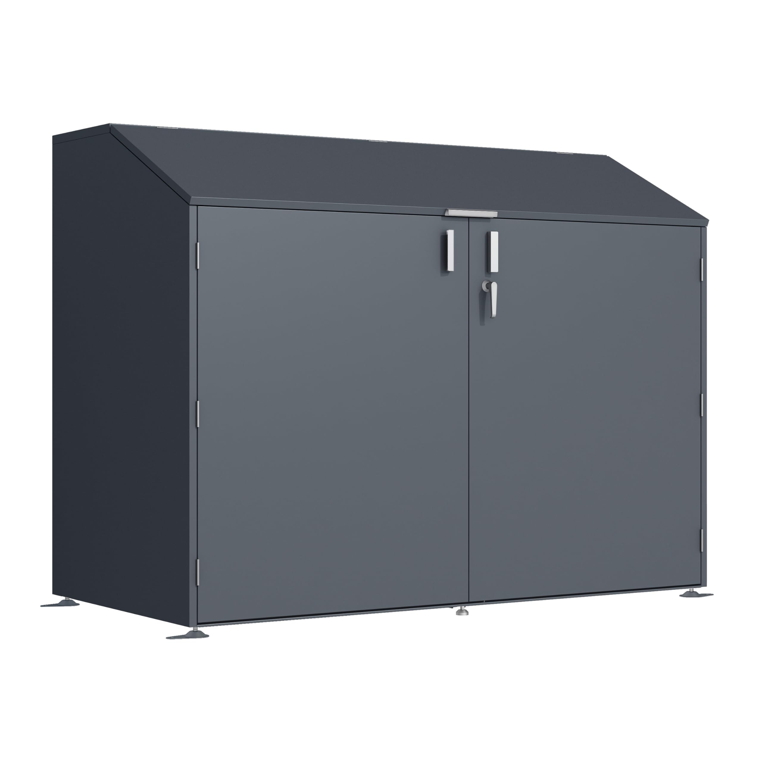 DEGAMO Fahrradgarage Metall anthrazit RAL 7016 wetterfest 200x100x157cm abschließbar