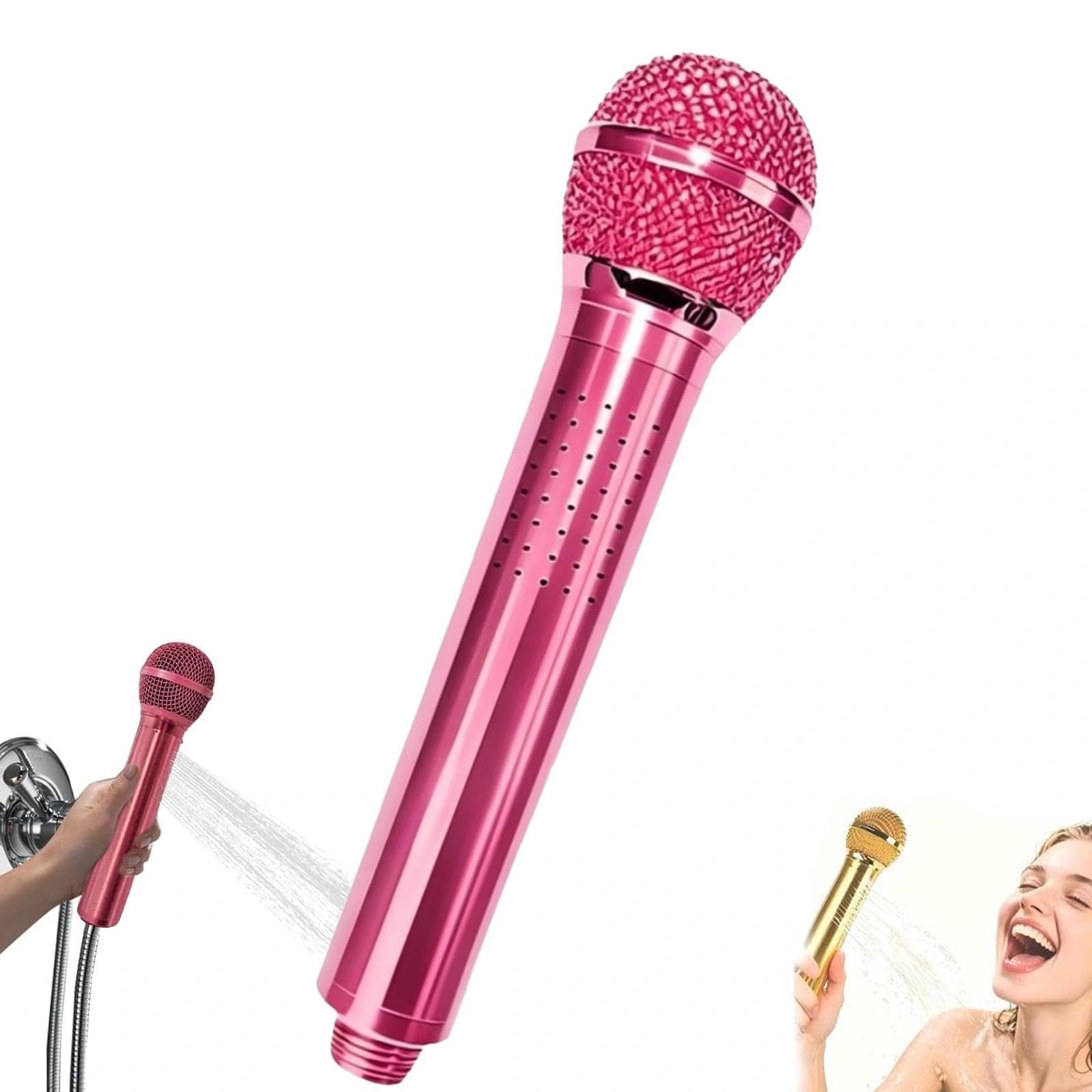 Microphone shower head rose : pommeau de douche vintage portable