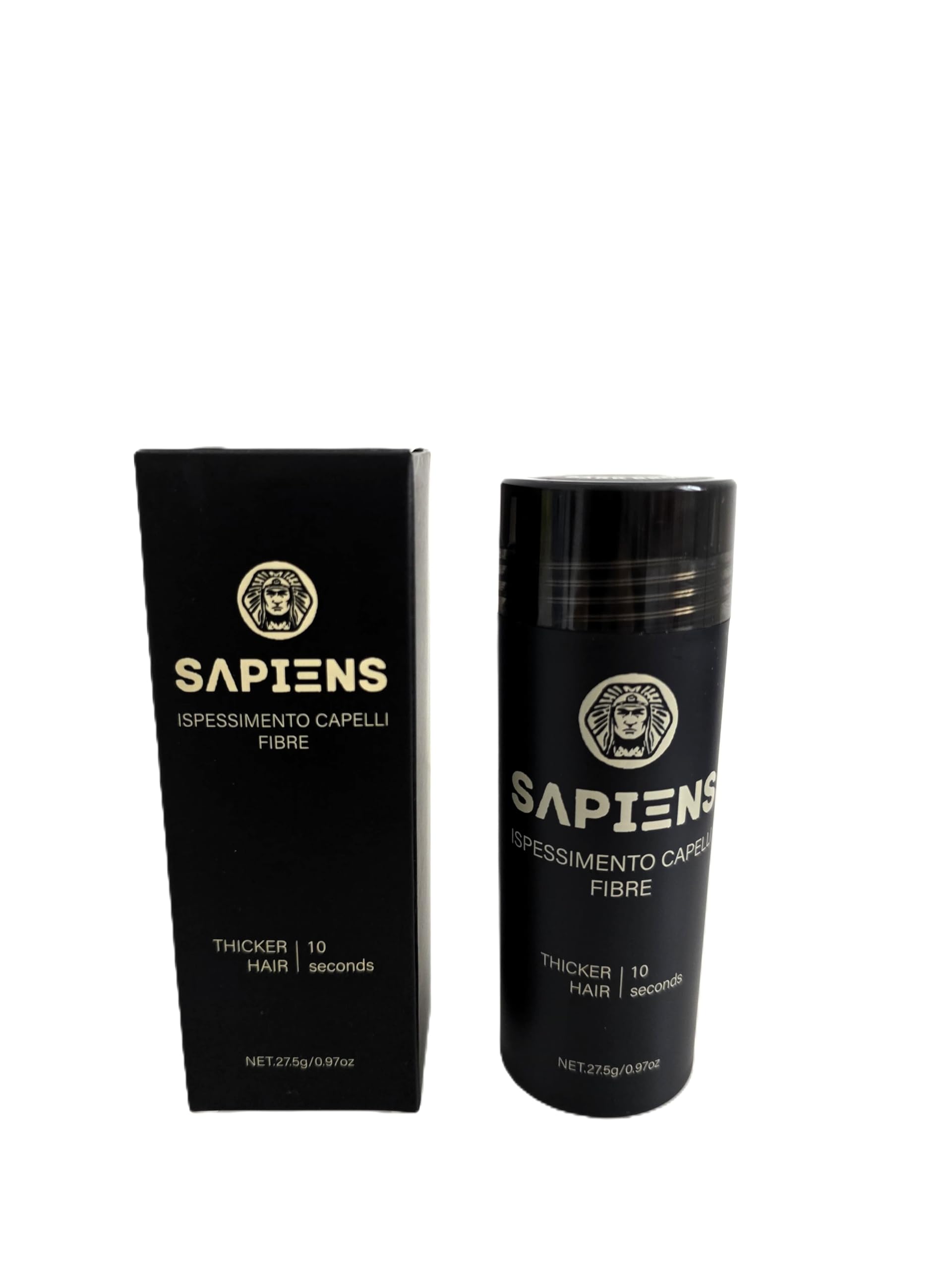 Fibre per Infoltimento Capelli 100% Naturale – Correttore Diradamento Professionale Uomo Donna, Effetto Capelli Più Spessi in secondi, Nasconde Calvizie Alopecia 27,5g (Castano Scuro-Dark Brown)