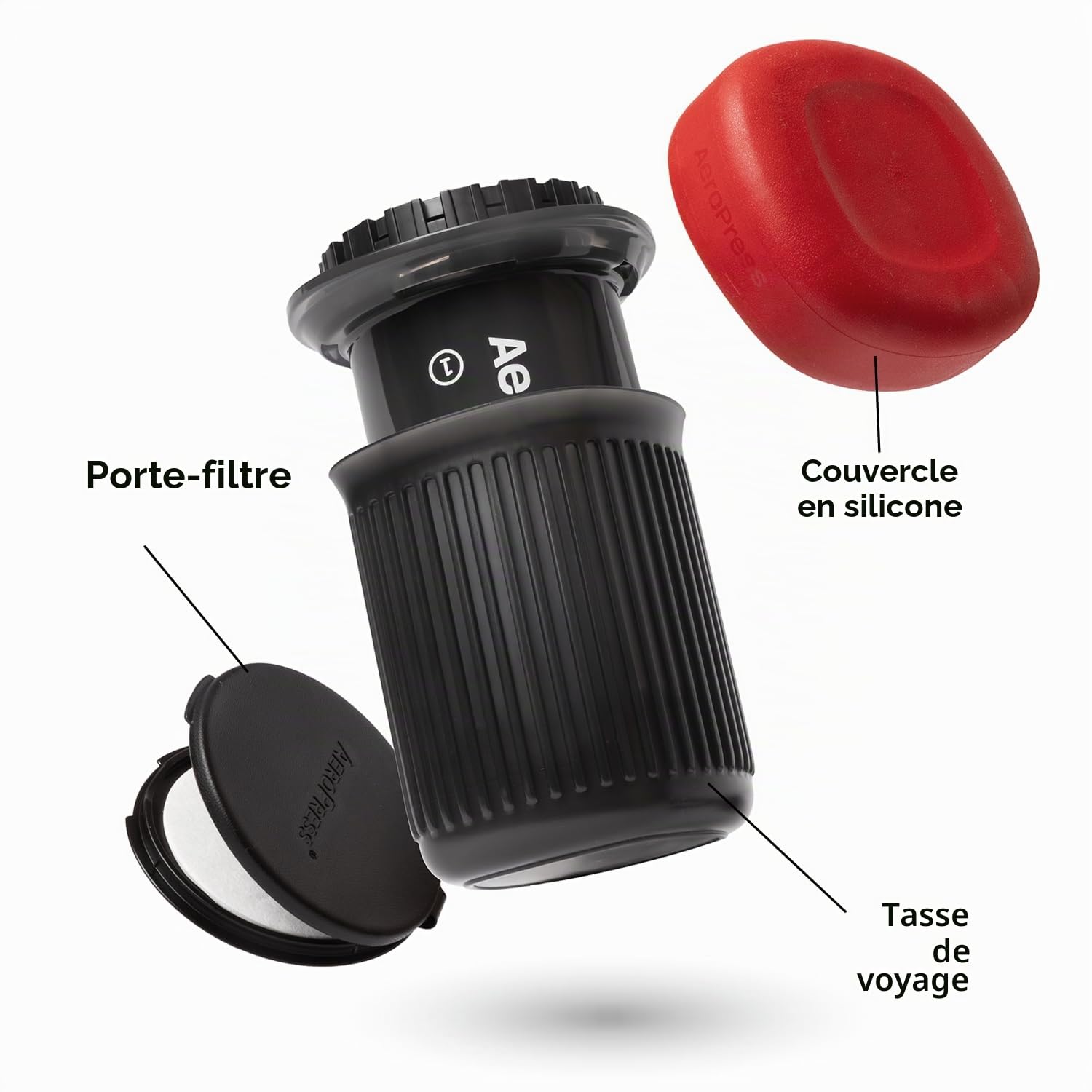 AeroPress Go cafetière portable extra-petite, idéale pour voyage, randonnée & camping, presse française tout-en-un, cafetière manuelle filtre & expresso, infusion en 2 min