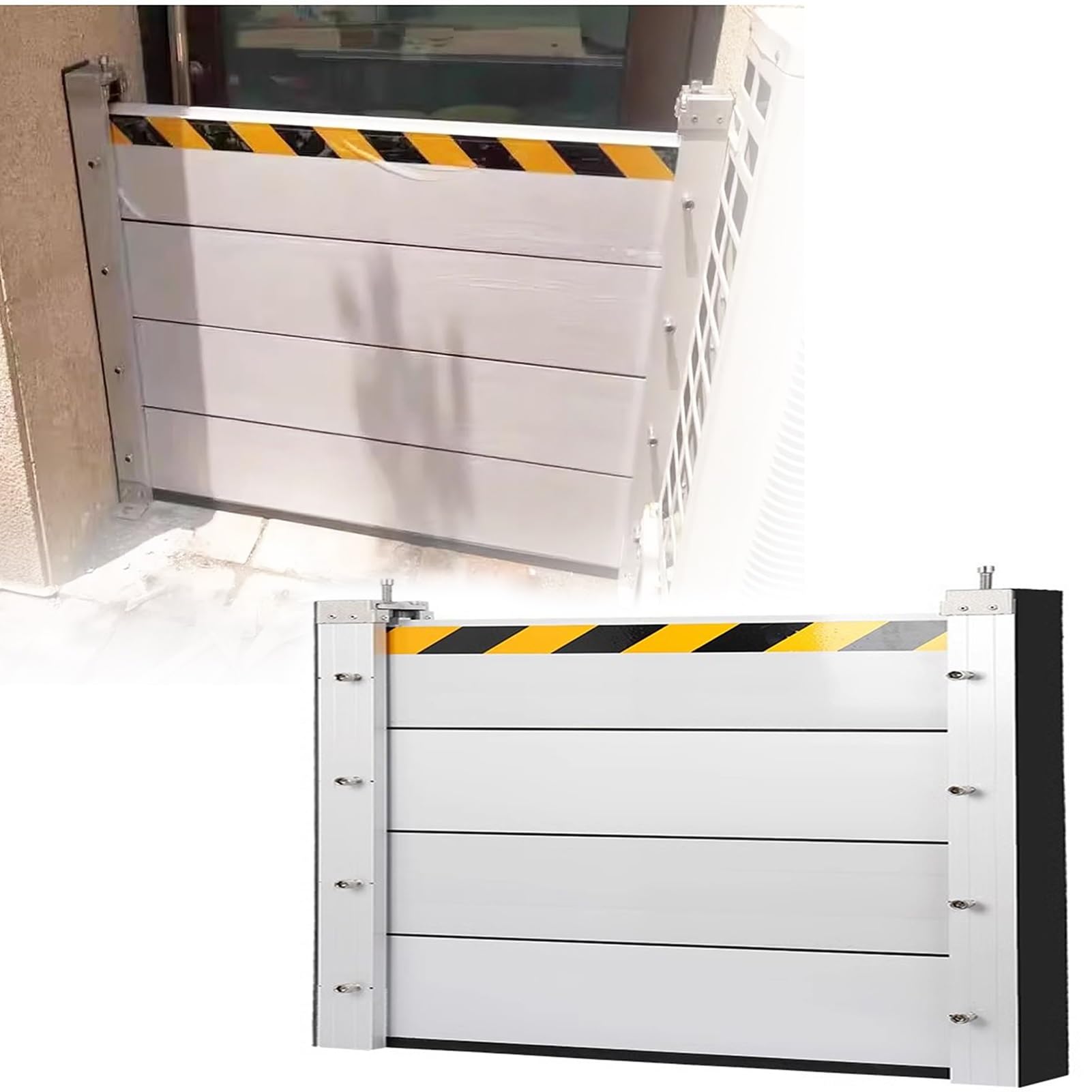 Barrière anti-inondation en aluminium pour protéger le salon lors des fortes pluies d'orage