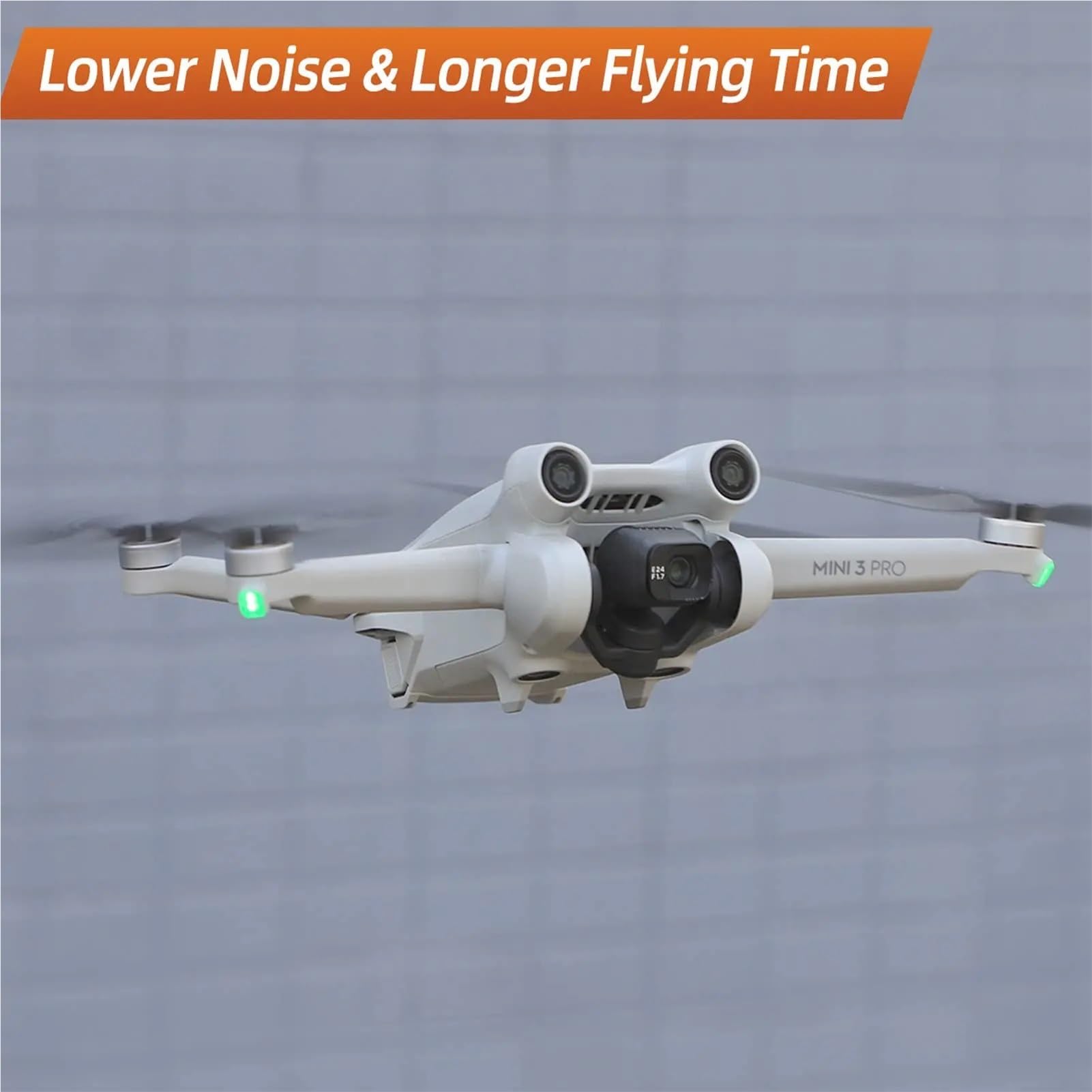 Drone， Hélices en Fibre de Carbone, compatibles avec Les Drones DJI Mini 4 Pro/Mini 3 Pro, pales à Faible Bruit, Accessoires de Remplacement(Black 8pcs)
