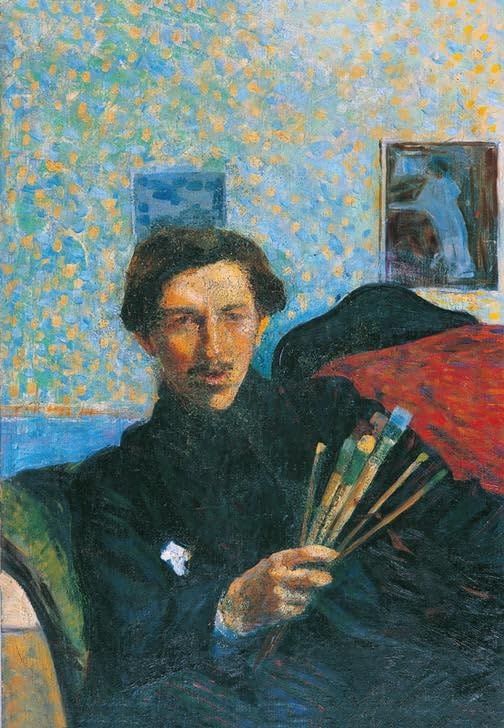 Impression sur Toile Autoportrait d'Umberto Boccioni - Tableau Mural Salon 60x90
