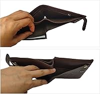 Vista 104 de Hombres Cool Eagle Wolf Caballo Totem Cuero Vaca Vertical Cartera Cremallera Multi-tarjeta Titular, Tótem de caballo, Minimalista