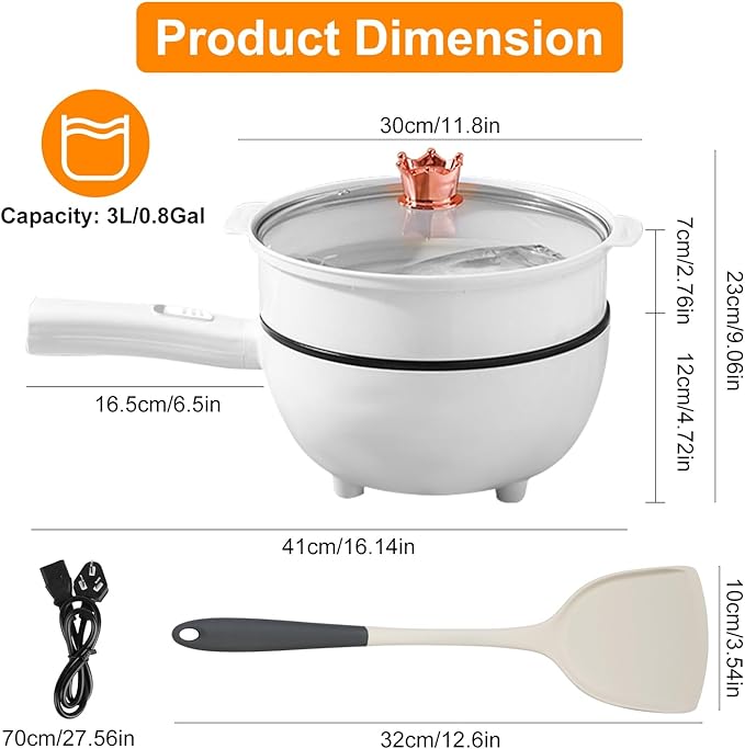 Sartén Eléctrica Antiadherente 1000W 110V con Función Mantener Calor miniatura 2