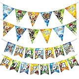Officially Licensed BEYBLADE Banner Set - (1) Banner & (2) Triangle Pennants - BEYBLADE Birthday Party Supplies