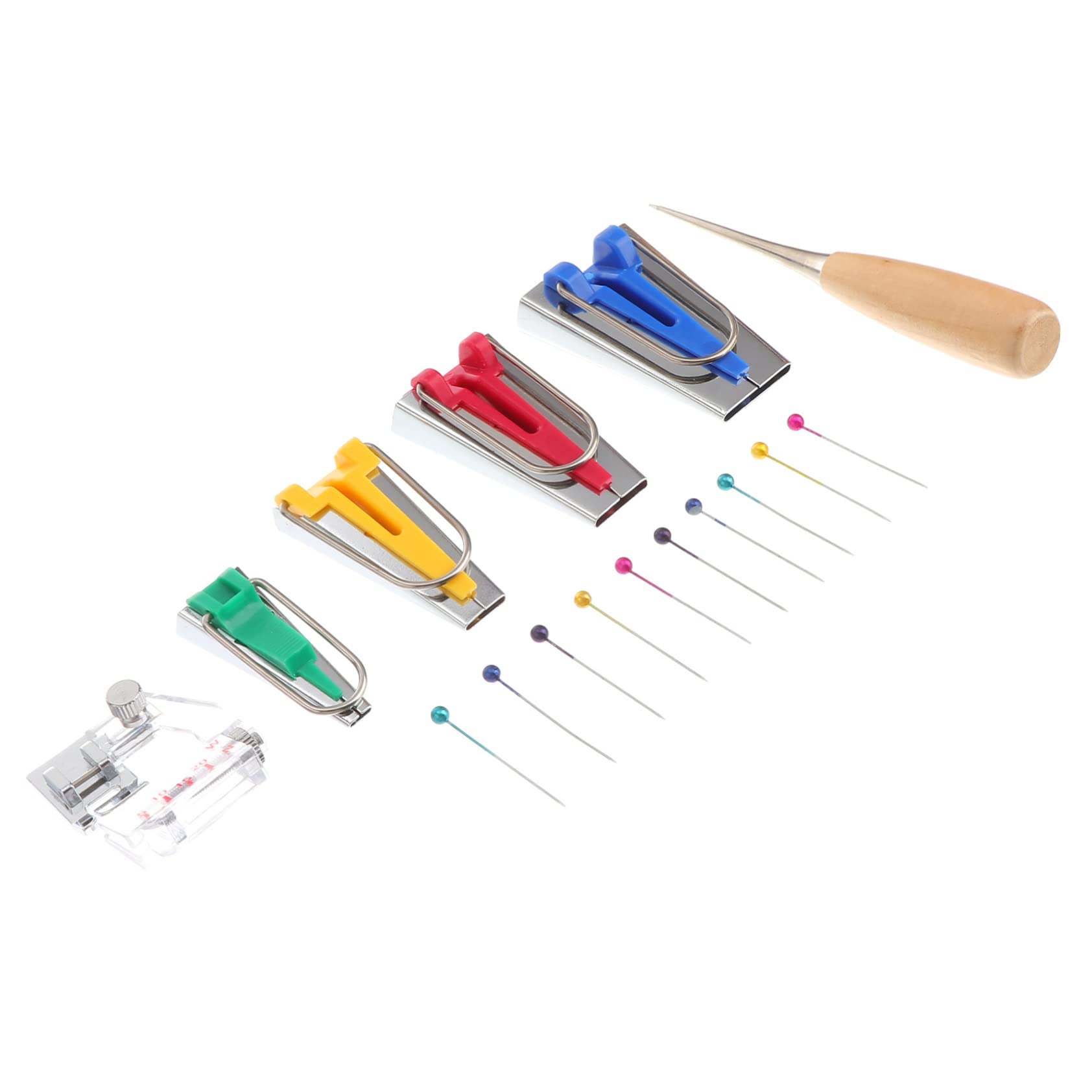 LALAFINA Tape Maker Set for Quilting Tools Easy to Use Sewing Kits Fabric Binding Snap