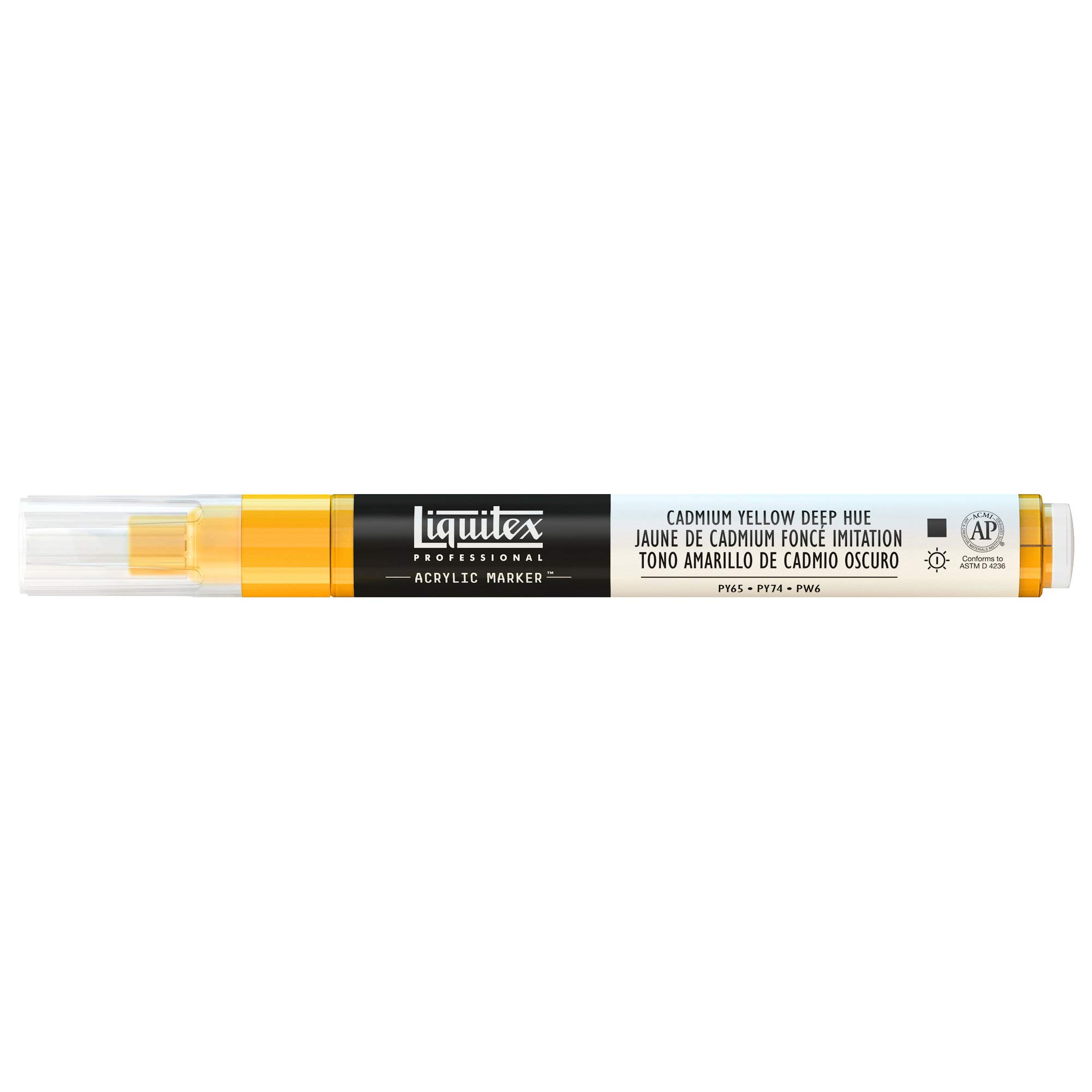 Liquitex 2-4 mm Fine Nib Paint Marker - Cadmium Yellow Deep Hue