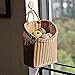 Woven Hanging Wicker Basket for Door, Handmade Rattan Hanging Wall Baskets for Garden Farmhouse Home