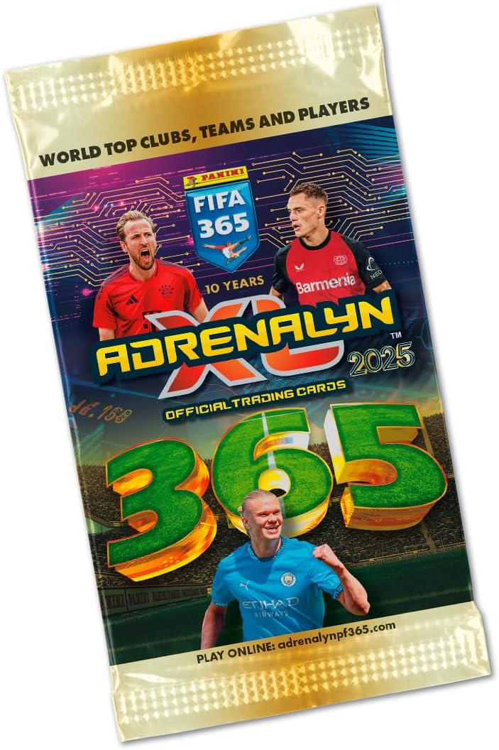 Adrenalyn FIFA 365 2024-2025 -Box of 50 TC Adrenalyn FIFA 365 Envelopes 2024-2025, Gold, Various (Panini 004911box50e)