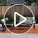Image of DEVOKO 4 Seater Sofa Outdoor Indoor Conversation Patio Rope Furniture Set with Cushion and Center Table for Garden, Bacony, Poolside (Black & Offwhite)