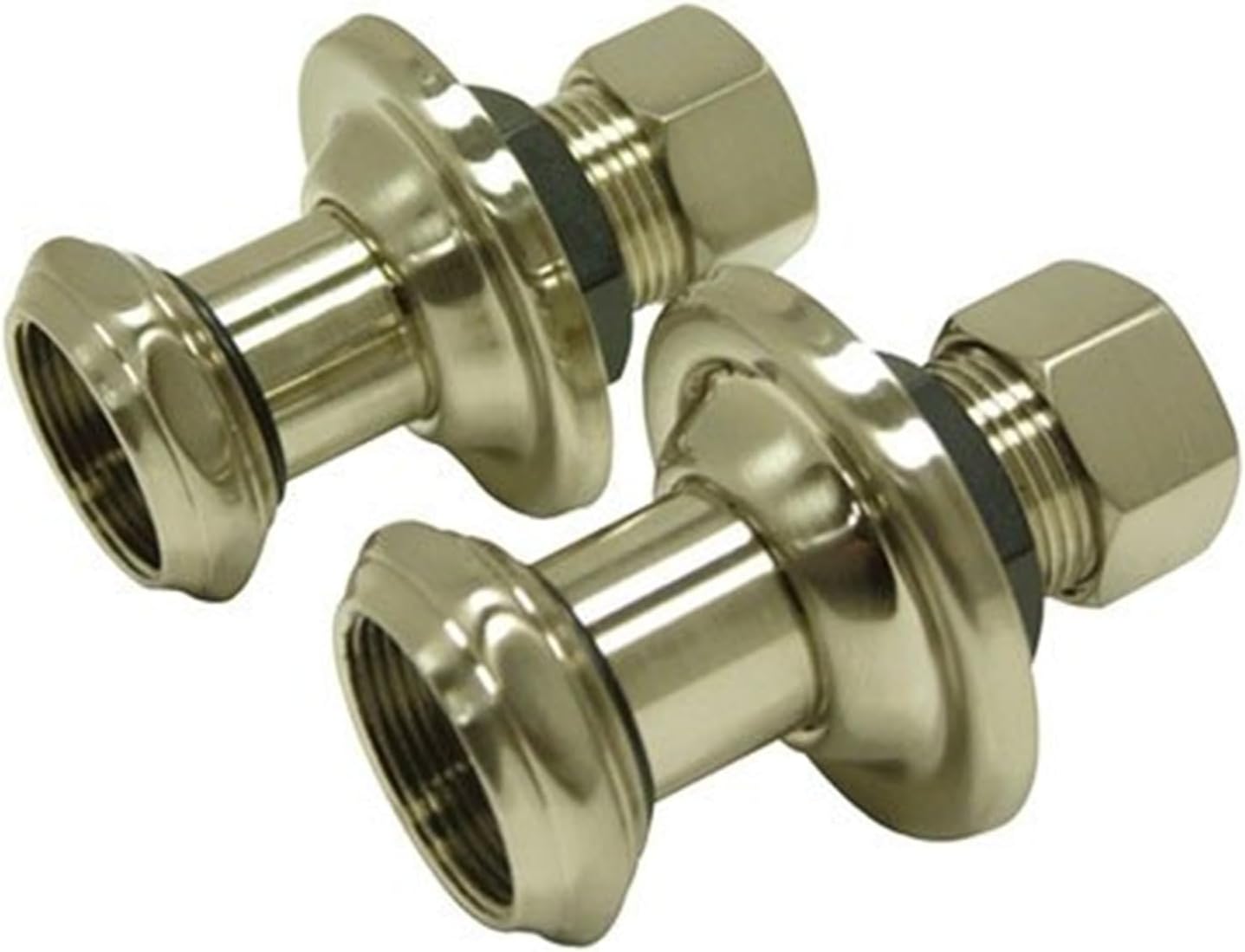 Maykoosh Wall Union Extension 4 Inch - Brass Tub Faucet Spout - Satin Nickel Finish