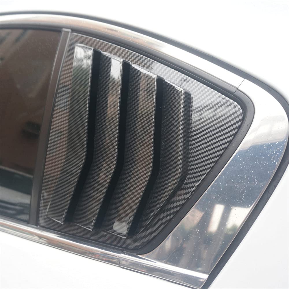 CYAuto New 2pcs Racing Side Rear Quarter Window Louvers for Honda Accord 9th Gen 2013-2017 (Carbon Fiber Style)