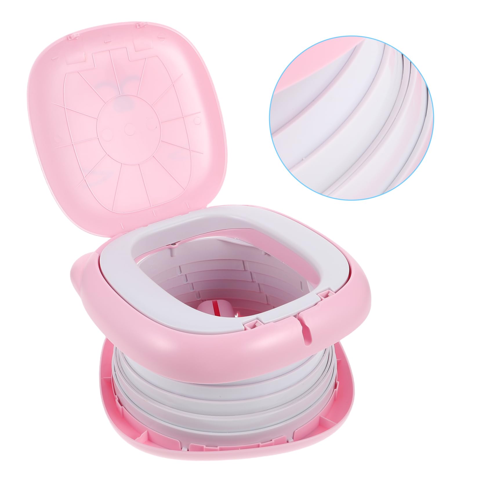 Asiento De Baño Plegable Para Niño Niña Mango Inodoro Portátil Para Viajes y Entrenamiento Para Camping y Paseos Coche
