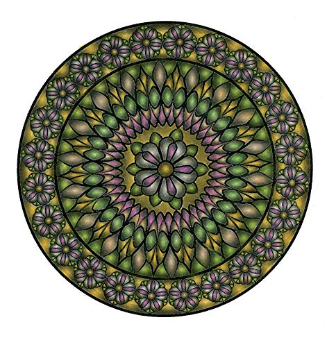 Creative Haven Rose Windows Coloring Book: Create Illuminated Stained Glass Special Effects (Adult Coloring Books: Art & Design) - Image 4