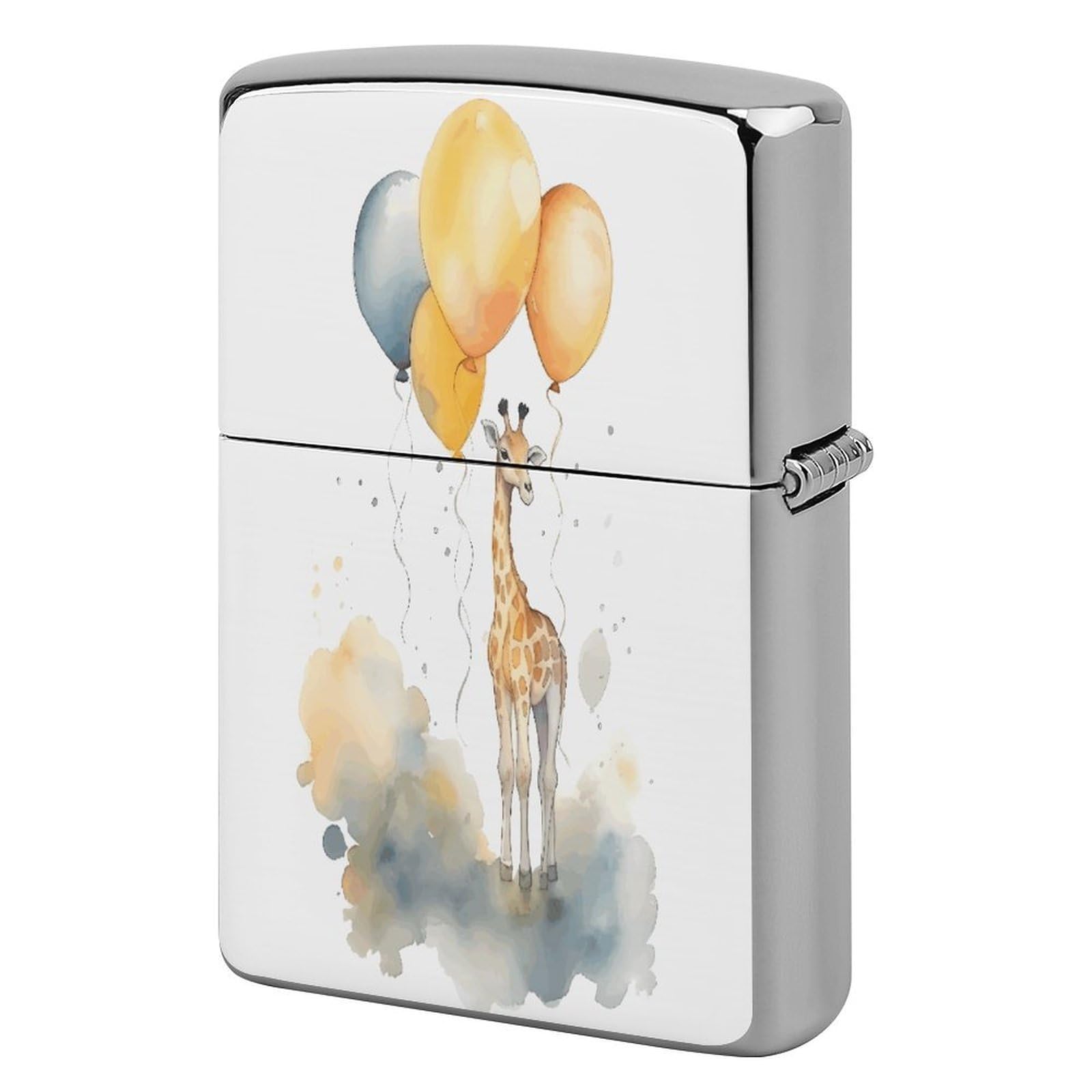 Btcowzrv Style Hand Drawn Giraffe Metal Lighter Case Sleeve Cover Holder