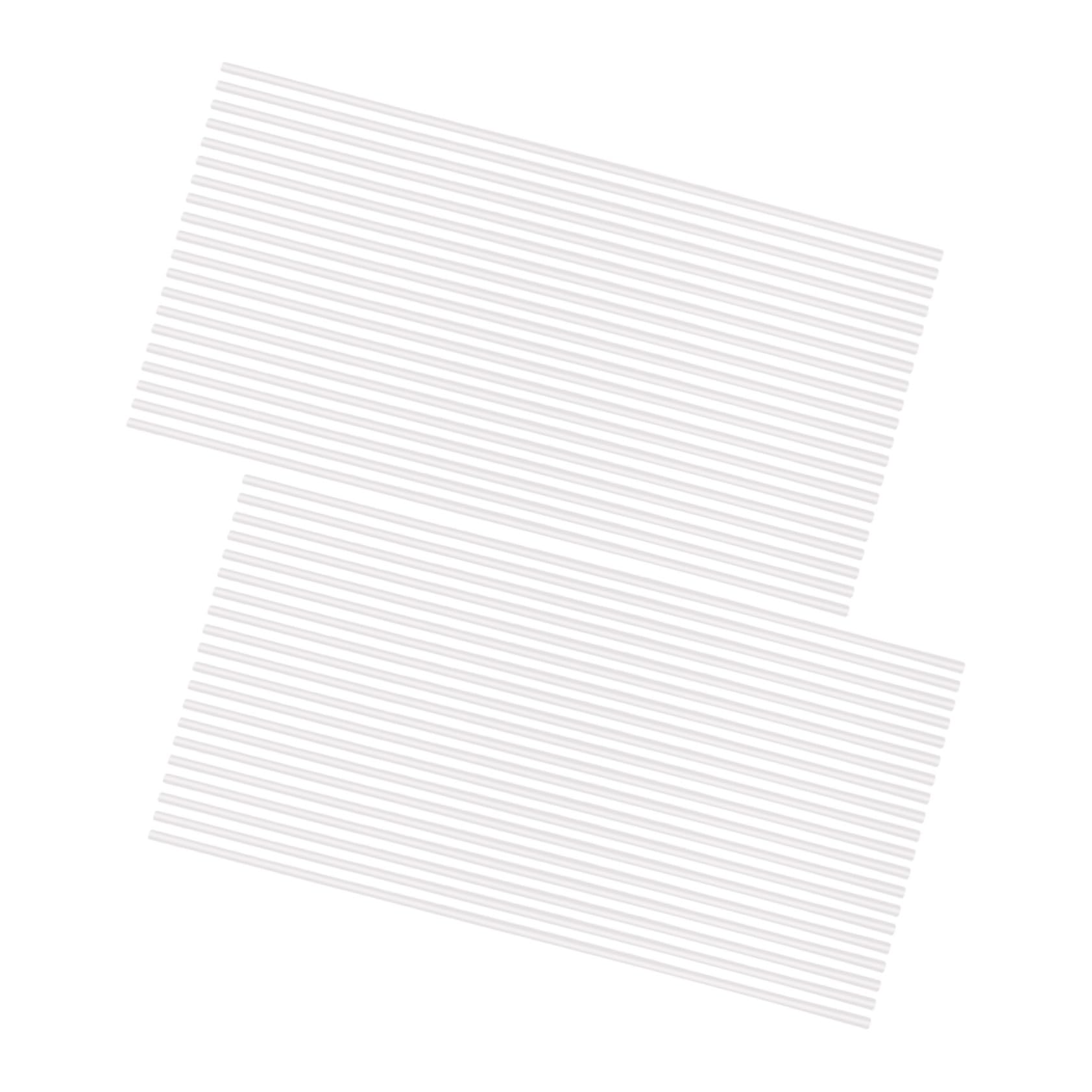 HOMSFOU 40 Pack DIY Floral Stems for Wedding Arrangements White Florist Wire Stems Flower Pole