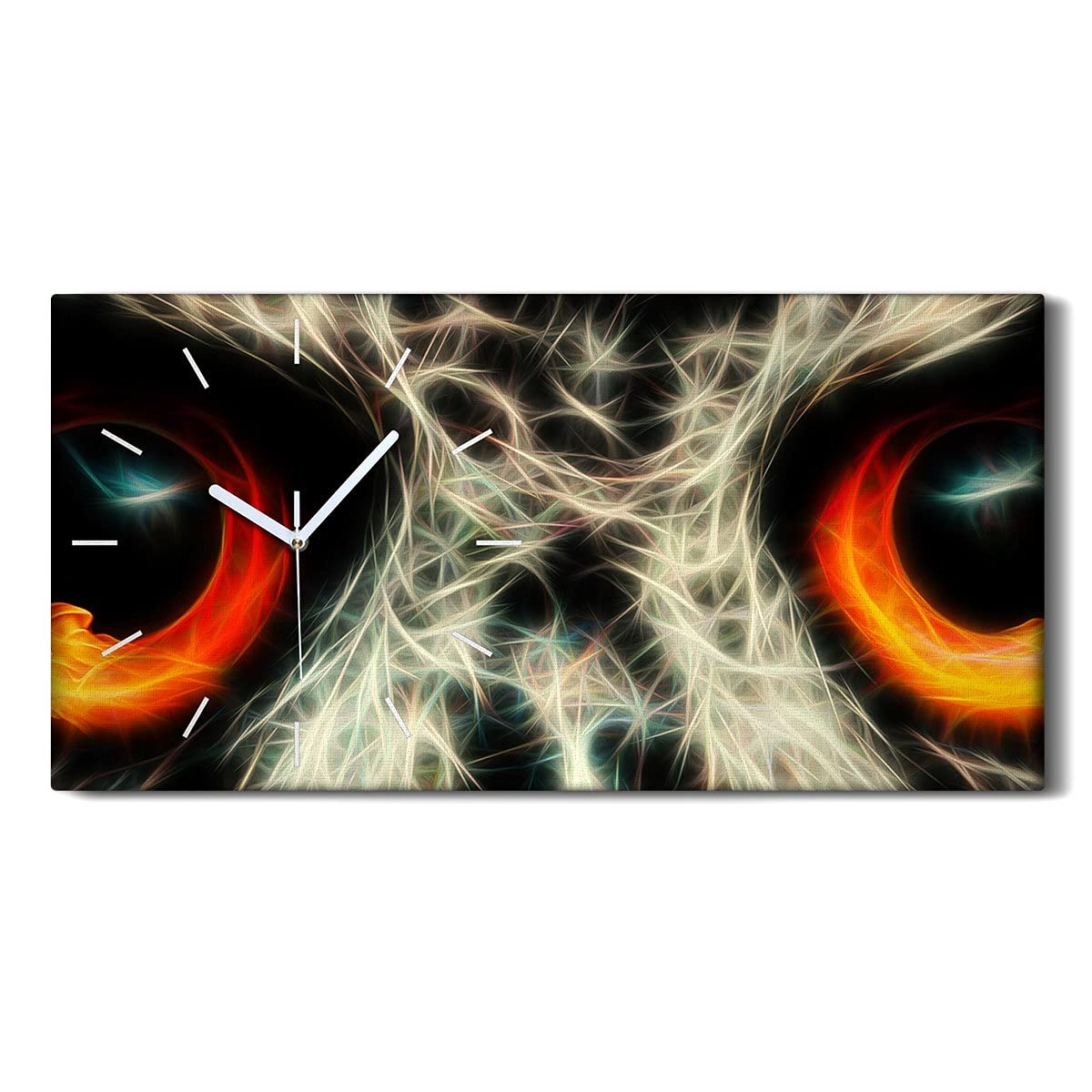 Art d'animal Abstrait Horloge Salon Moderne Toile Sans Tic-Tac
