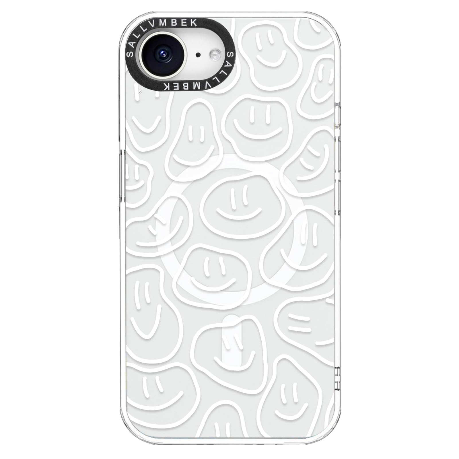 Cadeau idéal : coque iPhone 16e MagSafe motif visage tendance