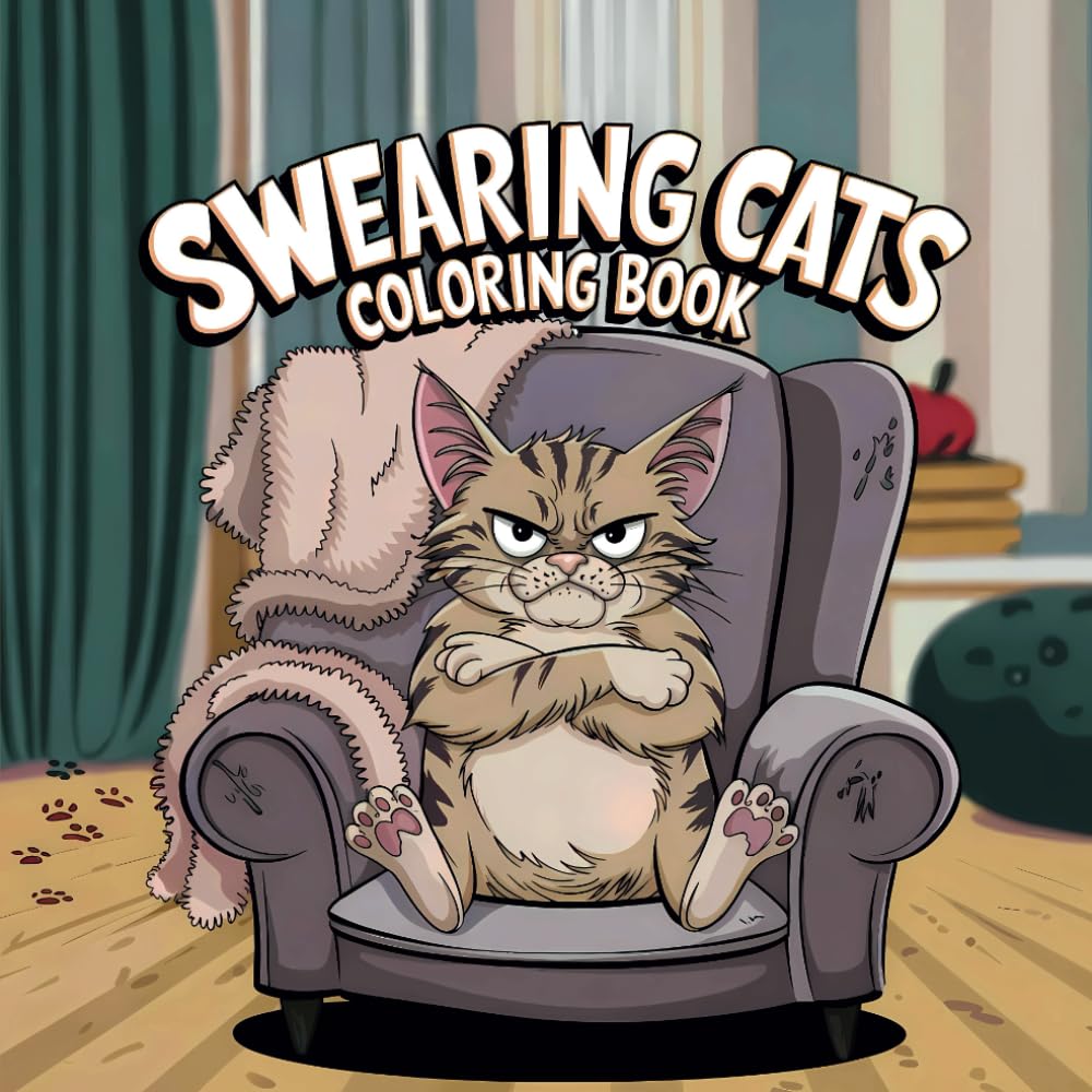 Swearing Cats Coloring Book: A Hilarious Adult Coloring Book for Relaxation and the Perfect Funny Gift for Cat Lovers