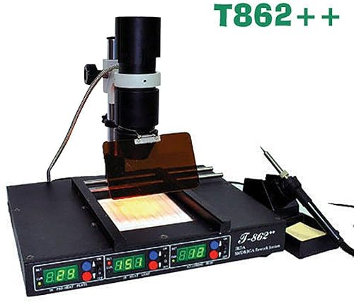 Miniatura 3 de T862++ BGA Estación de Retrabajo IR infrarrojo soldadura SMD soldador máquina de precalentamiento herramienta de calefacción de soldadura