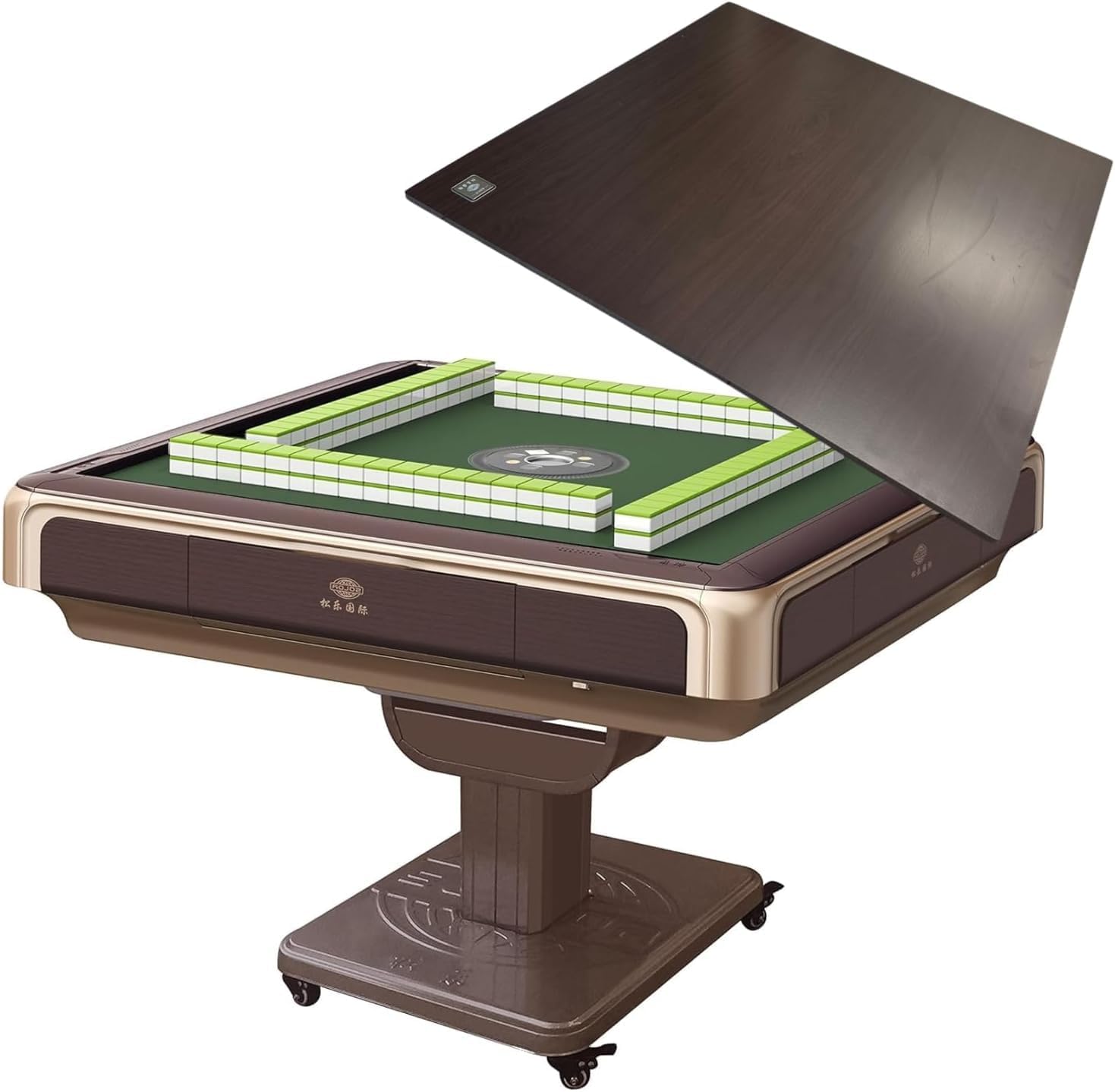 Automatic Mahjong Table Pedestal Folding Style with 44mm Large Tiles