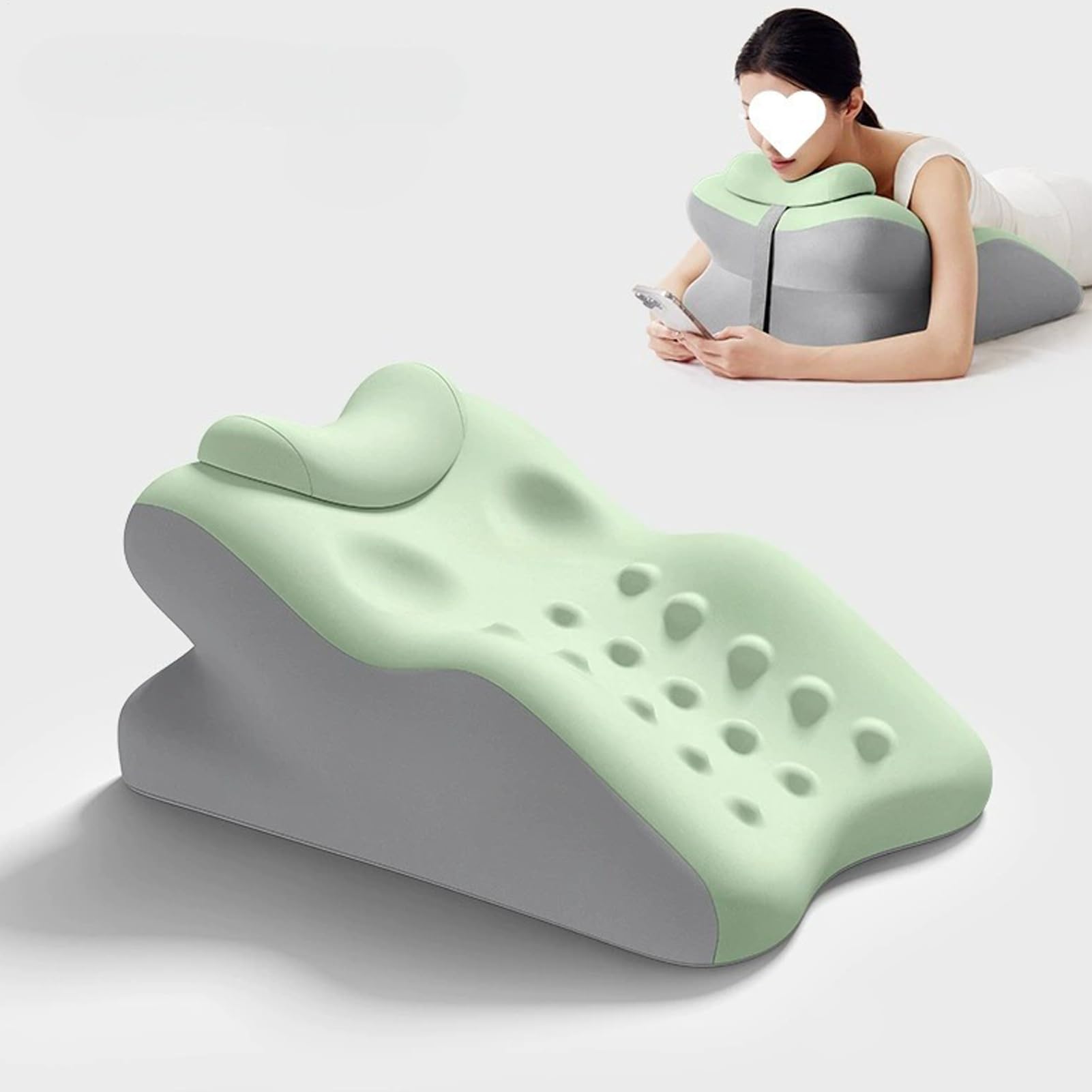 Almohadas Inclinadas De Descanso Espuma Viscoelástica Lavable Ayuda Sueño | Cojín Cuña Ergonómico Soporte Cervical Lavable Para Dormir De Lado, Ronquidos Y