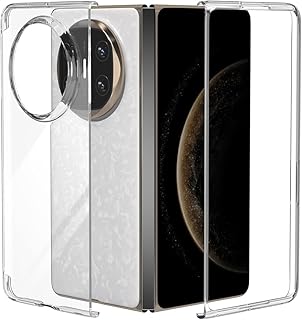 جراب حماية من بولي كربونات صلب بتصميم رفيع وشفاف ومقاوم للاصفرار لموبايل هواوي ميت X6 فولد 2025