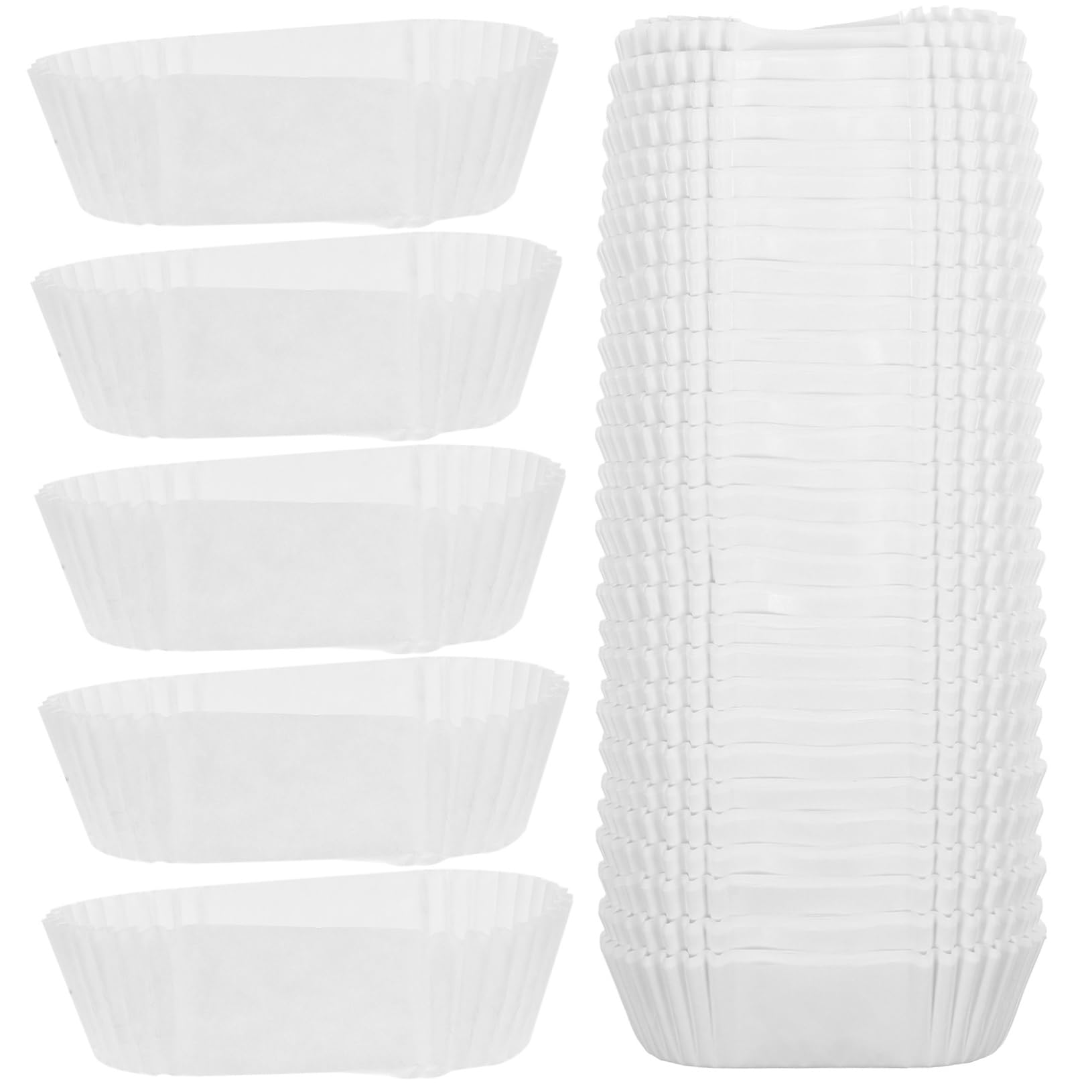 Cabilock 4 Piezas bandeja de papel de pan pasteles de papel bol cajas de cupcakes tarteras para tartas cacerolas de cocina vasitos para postres moldes para cupcakes a prueba de grasa