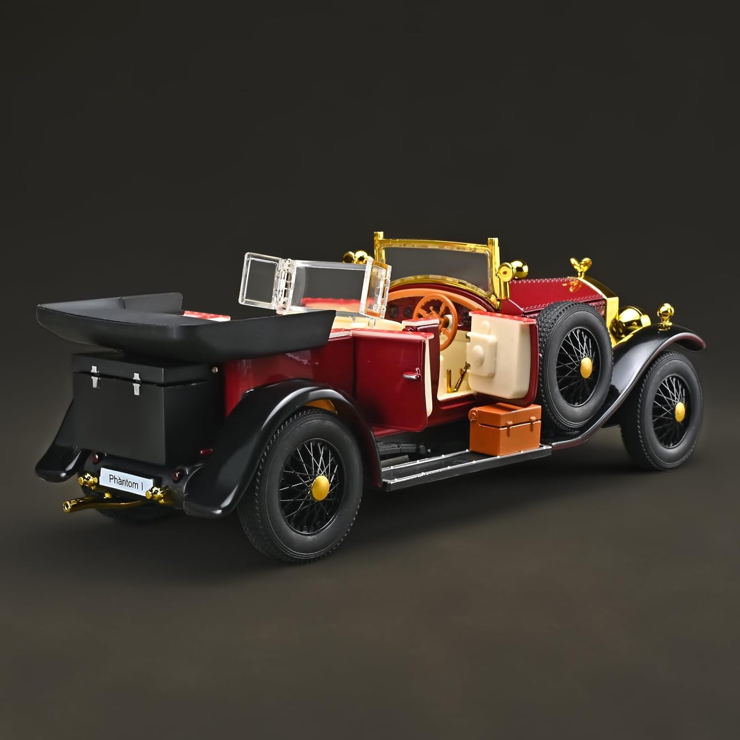 Model Car Kits Adults and Boys 1/24 Diecast Cars Phantom Generation Vintage Car Collectibles,Die Cast Metal Pull Back Cars with Lights and Sounds,Toy Cars for Boys Age 3-12（Red）