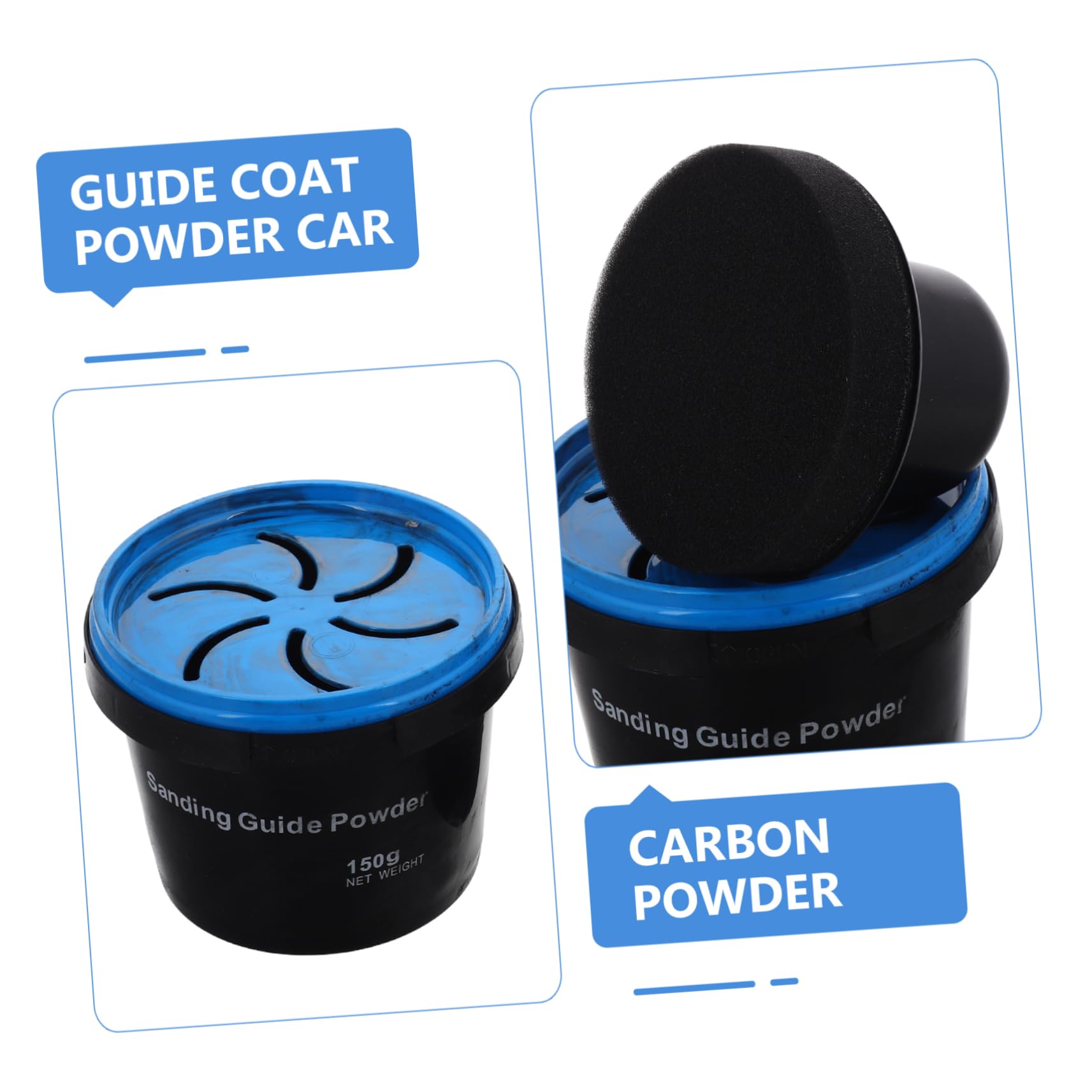 SOLUSTRE Capa Guía para Rayaduras de Autos en Polvo Seco de Carbono para Carrocería, Kit de Reparación para Restauración y Lijado de Superficies Automotrices