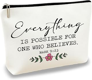 Bolsa de maquillaje cristiana para mujeres, b...