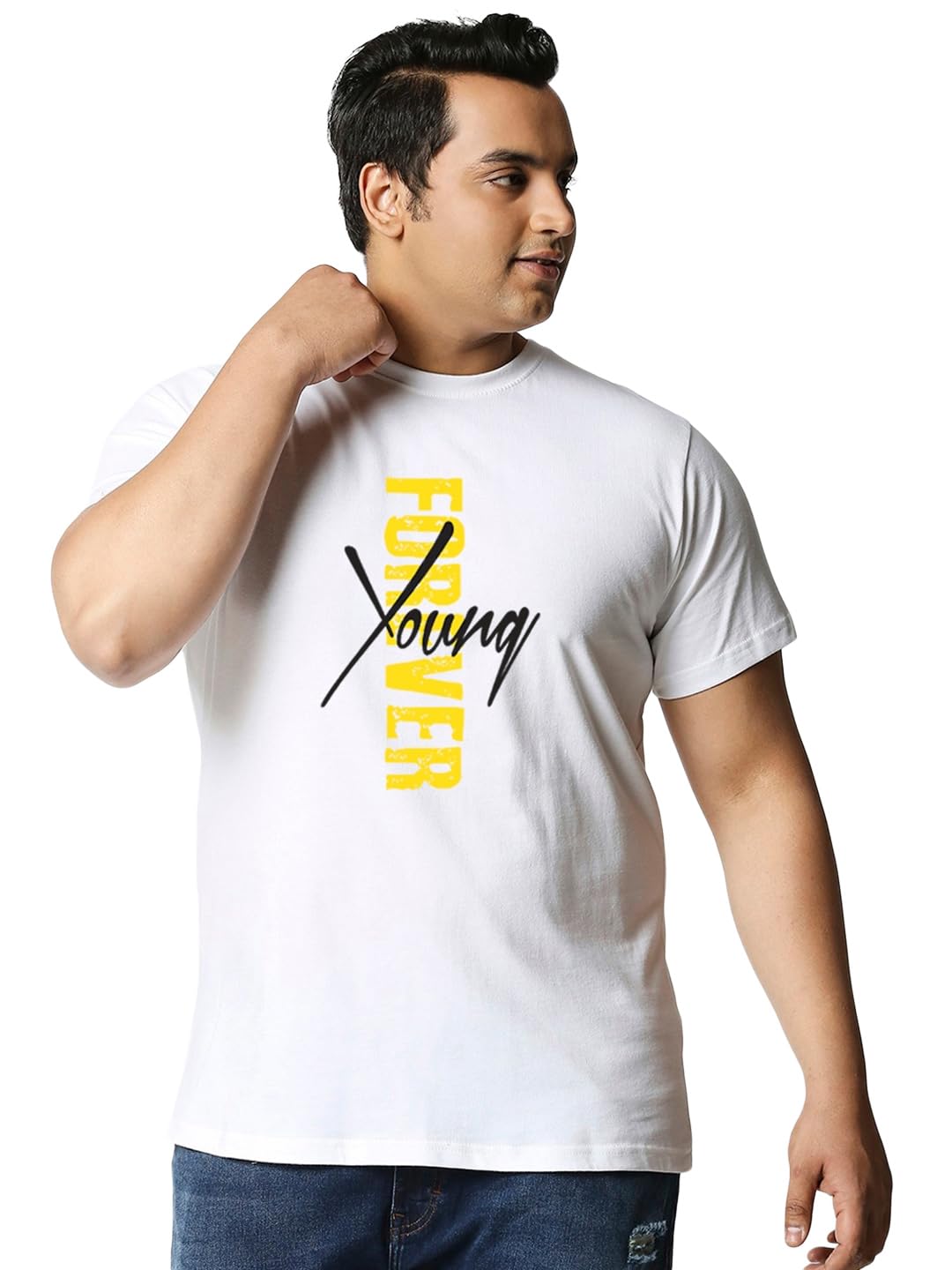bewakoof Original Men's 100% Cotton Printed Regular Fit Round Neck Plus Size T-Shirt-picture-26